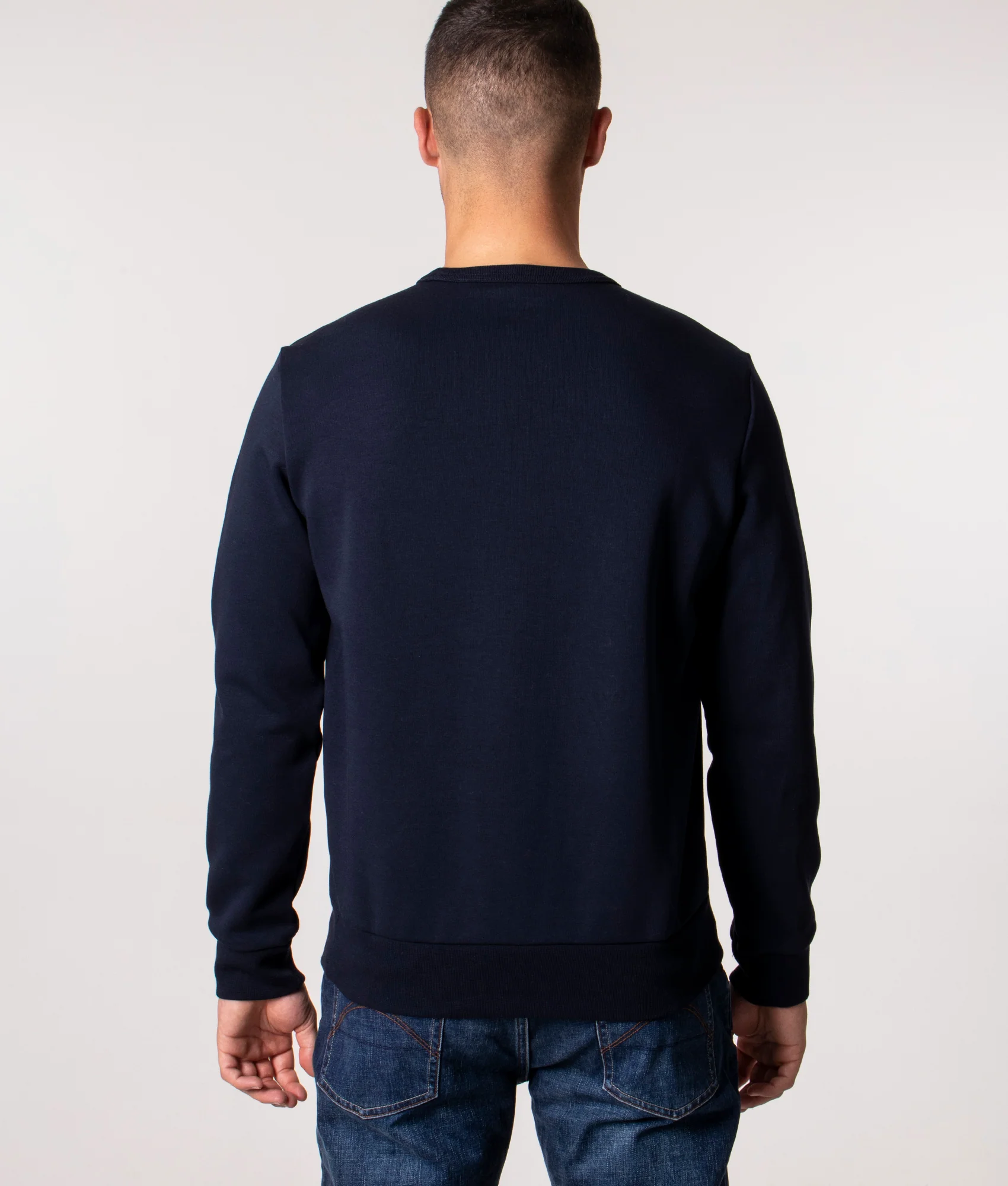 Relaxed Fit Double Knit Centre Logo Sweatshirt - Image 4