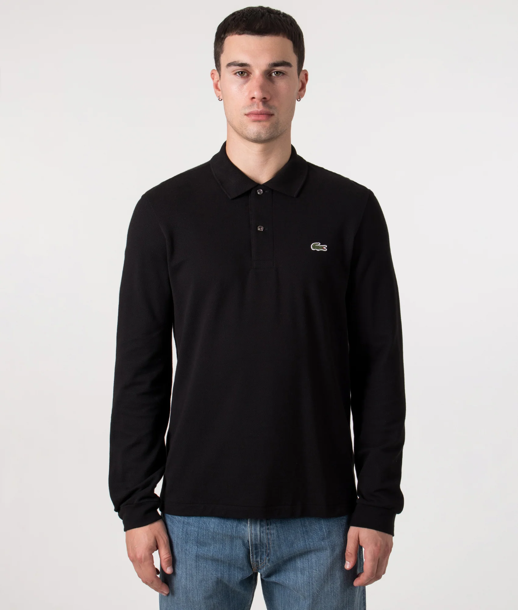 Long Sleeve Croc Logo Polo Shirt - Image 2