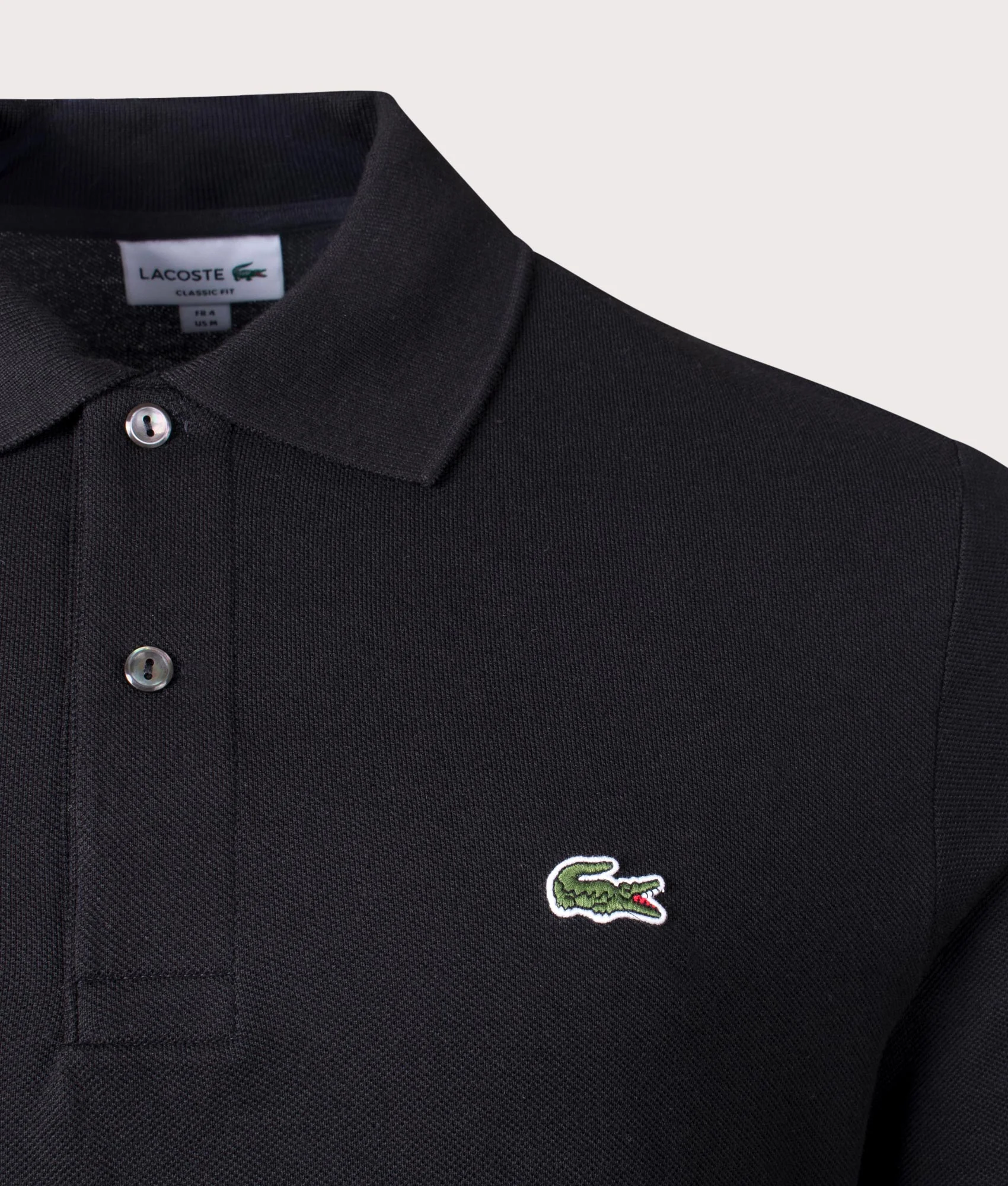 Long Sleeve Croc Logo Polo Shirt - Image 3