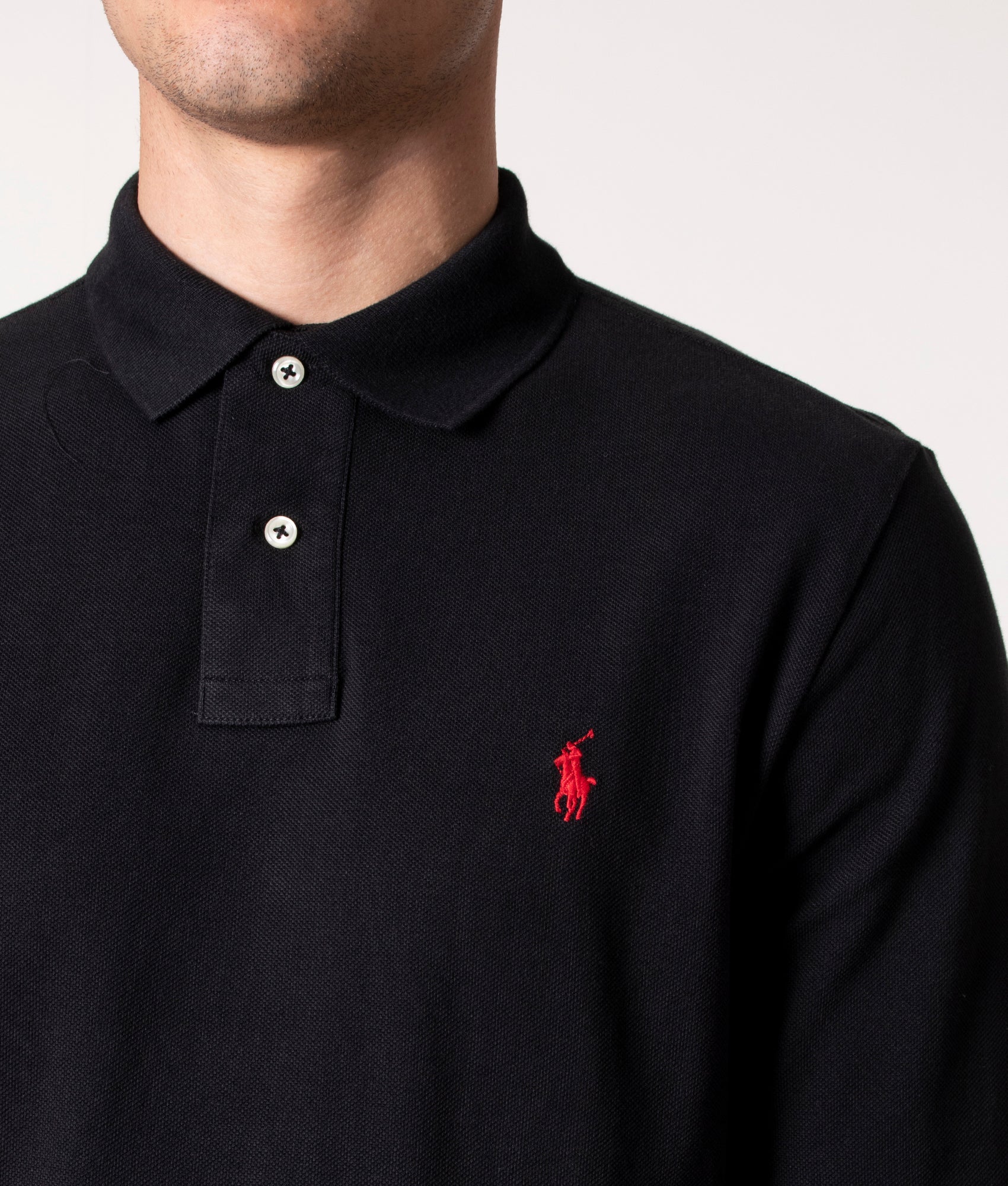 Custom Slim Fit Long Sleeve Polo Shirt - Image 3