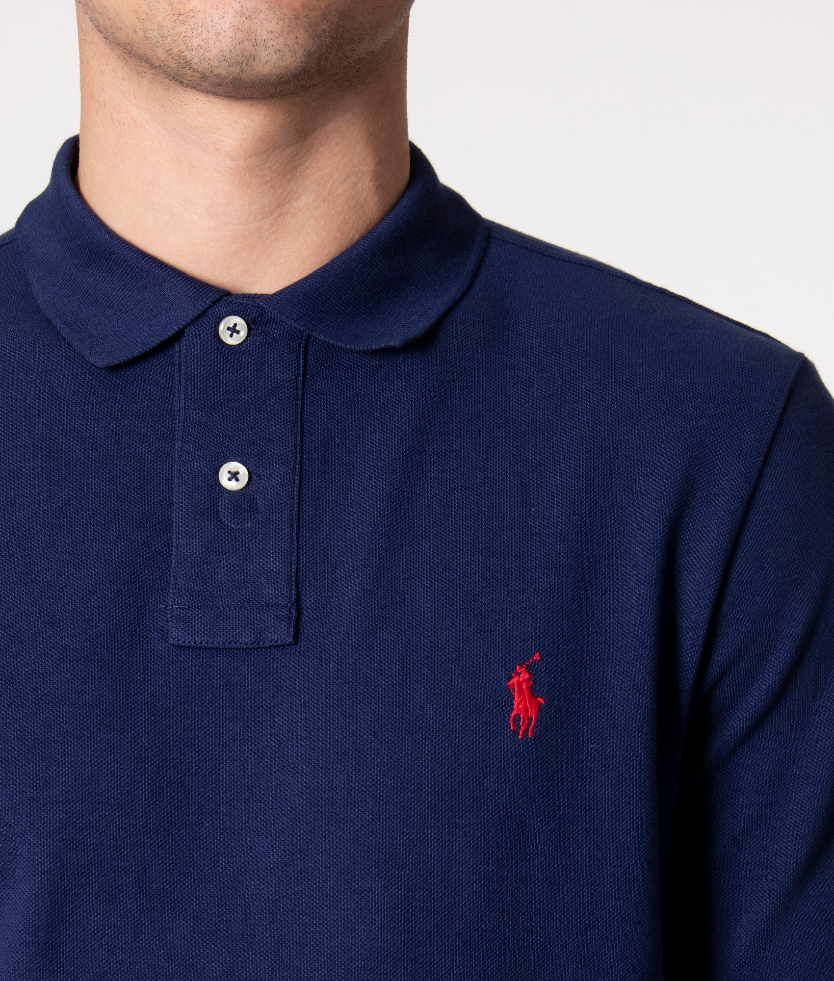 Custom Slim Fit Long Sleeve Polo Shirt - Image 3