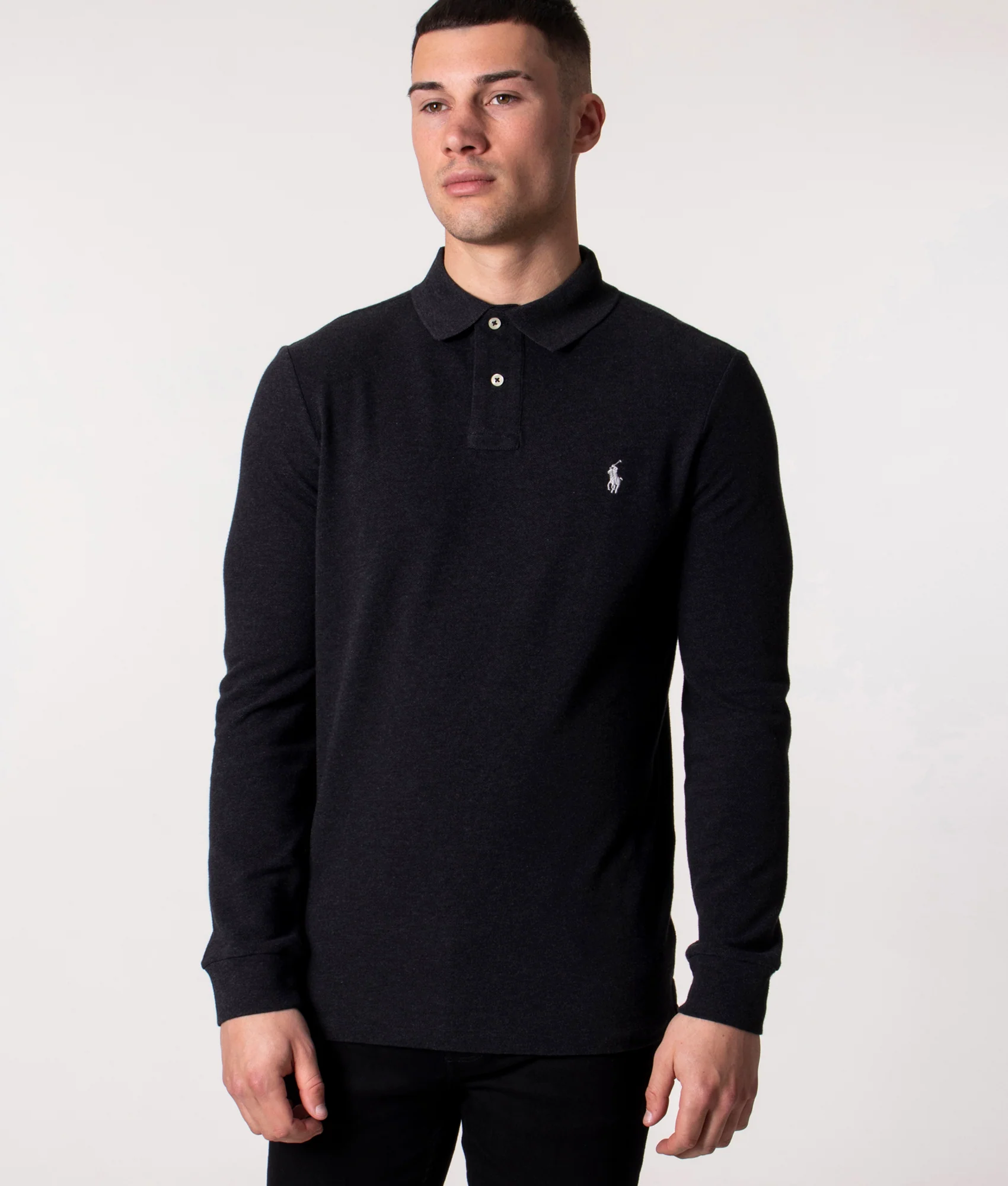 Custom Slim Fit Long Sleeve Polo Shirt - Image 4