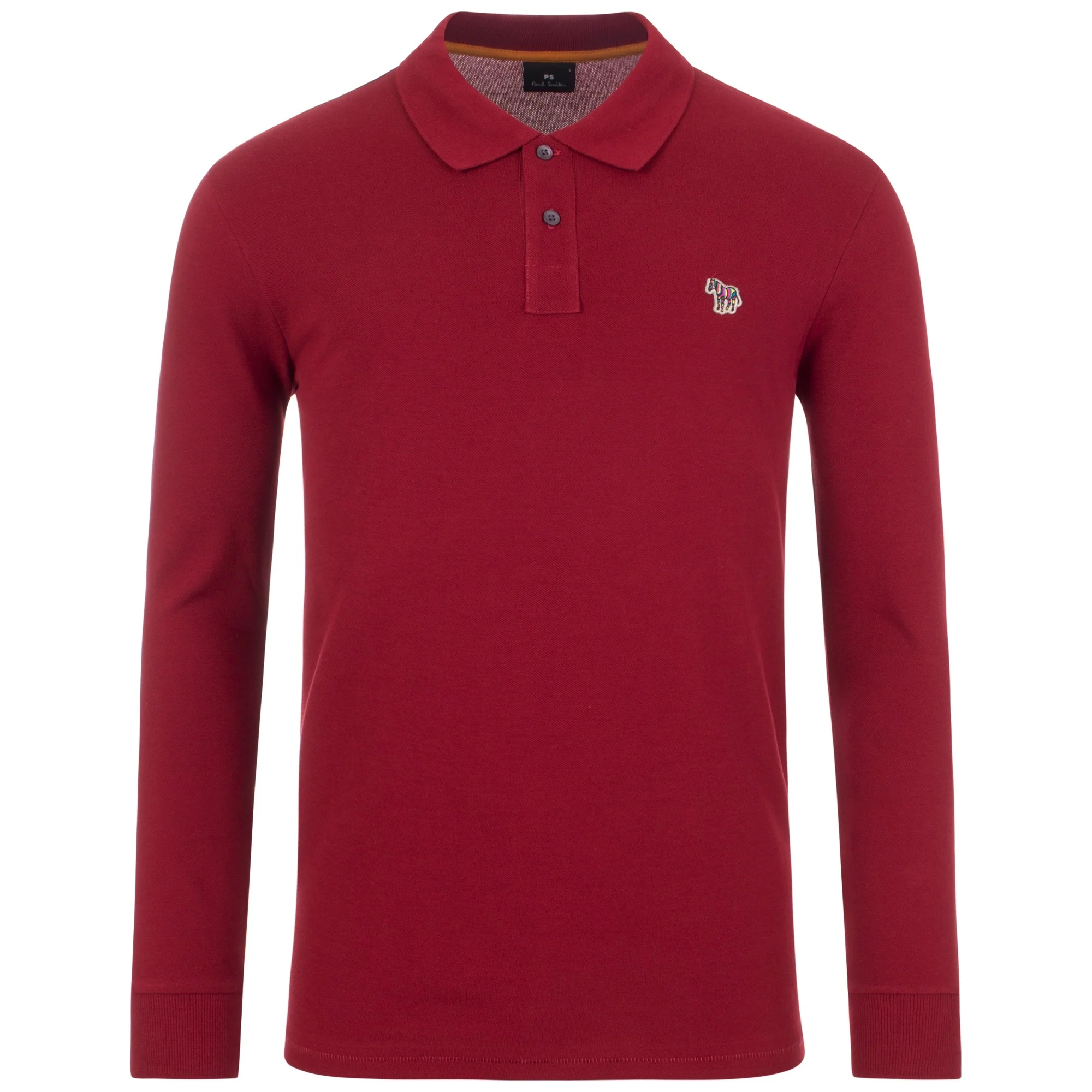 Regular Fit Long Sleeve Zebra Logo Polo