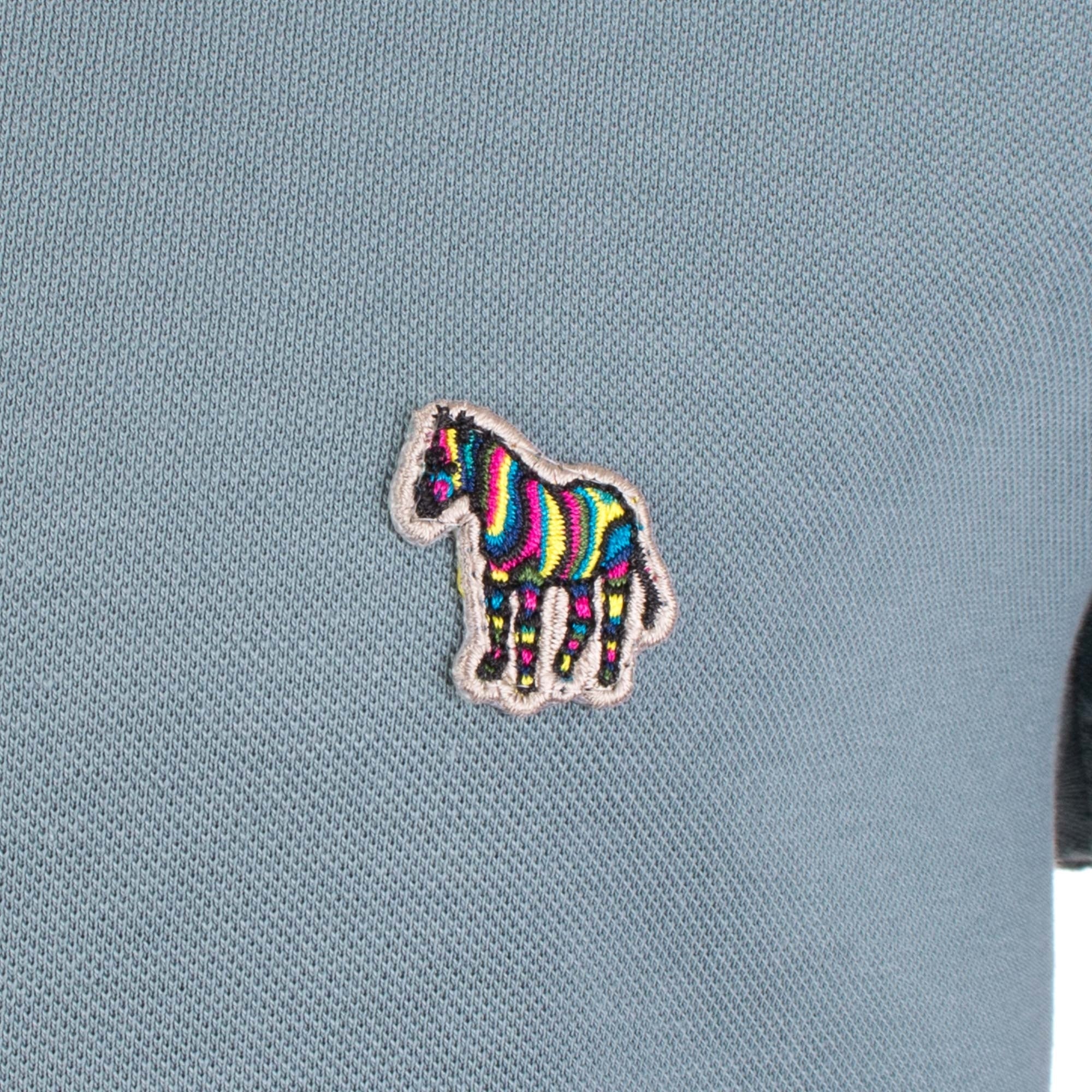 Regular Fit Long Sleeve Zebra Logo Single Tipped Polo - Image 2