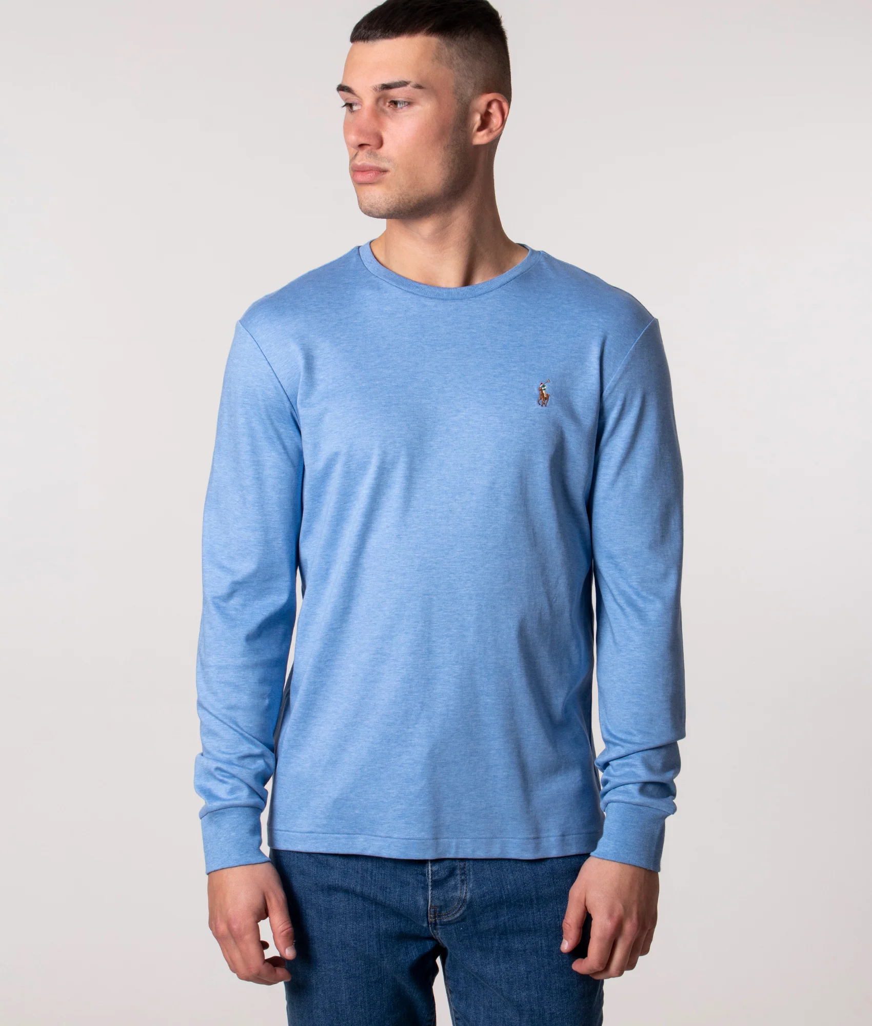 Custom Slim Fit Interlock Long Sleeve T-Shirt - Image 2