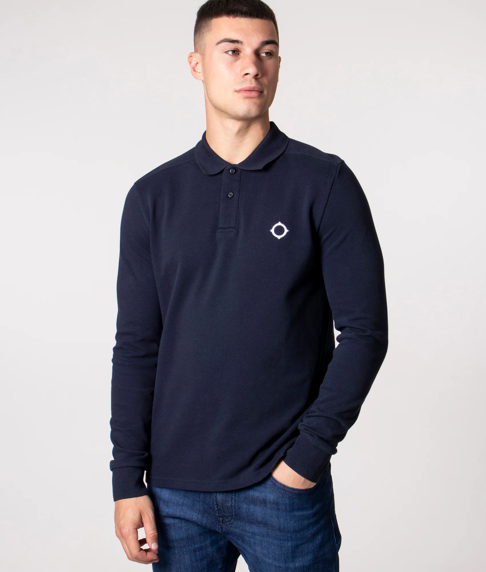 Long Sleeve Pique Polo Shirt