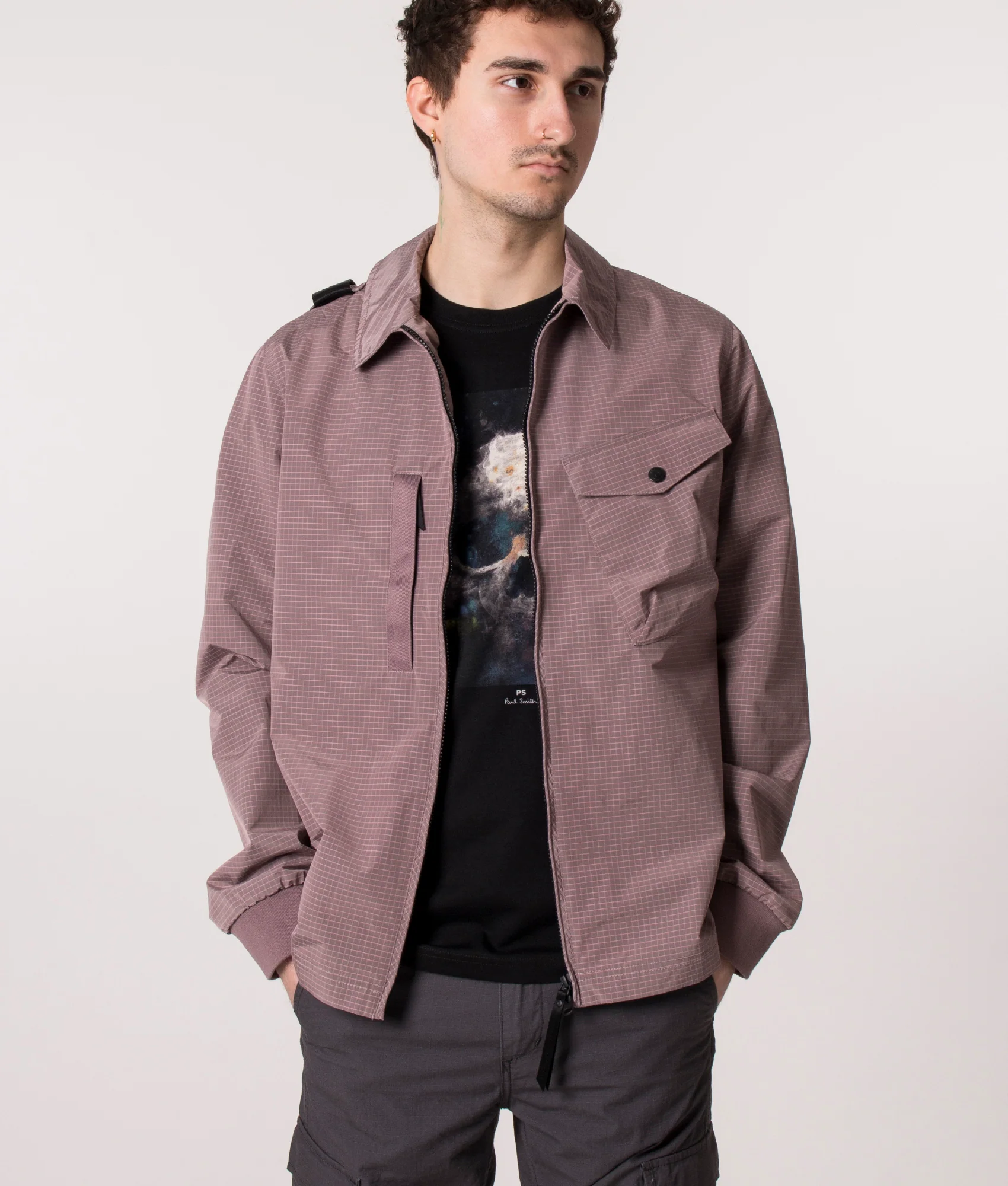Nylon Grid Overshirt - Image 3