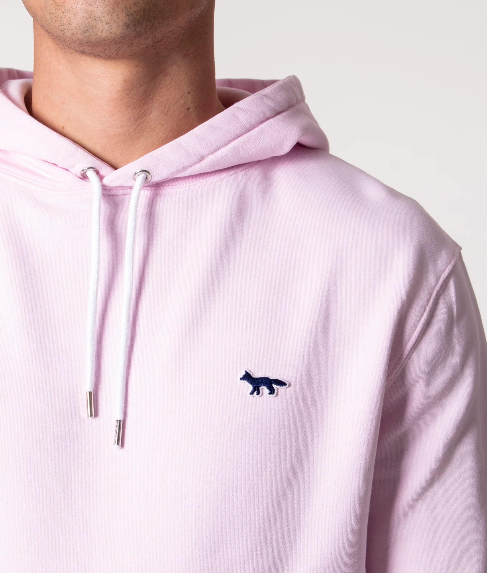 Slim Fit Navy Fox Patch Classic Hoodie - Image 2