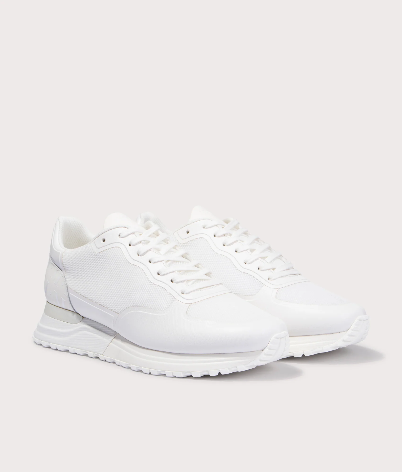 Popham 3D Fused Mesh White Trainers - Image 2