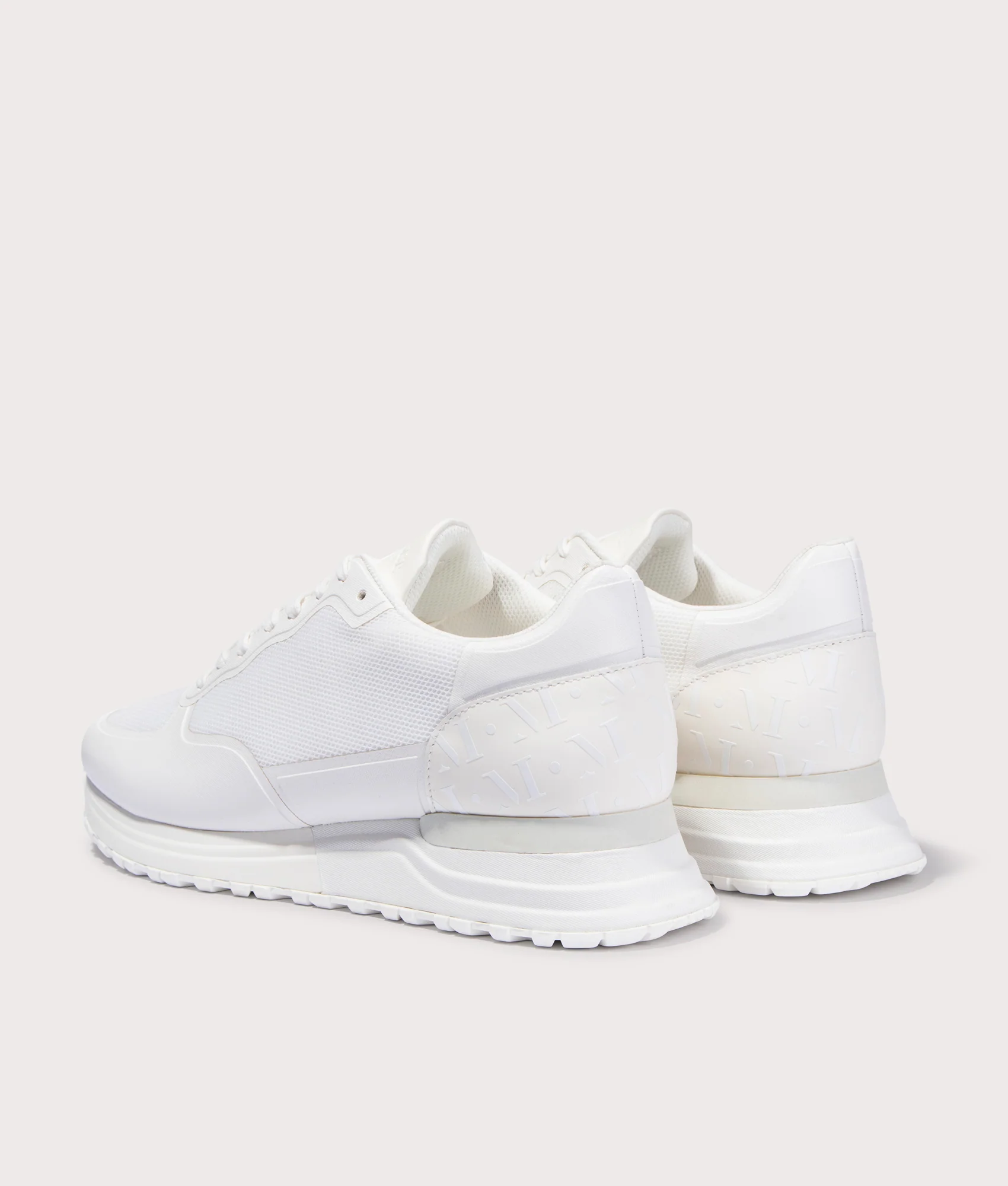 Popham 3D Fused Mesh White Trainers - Image 3