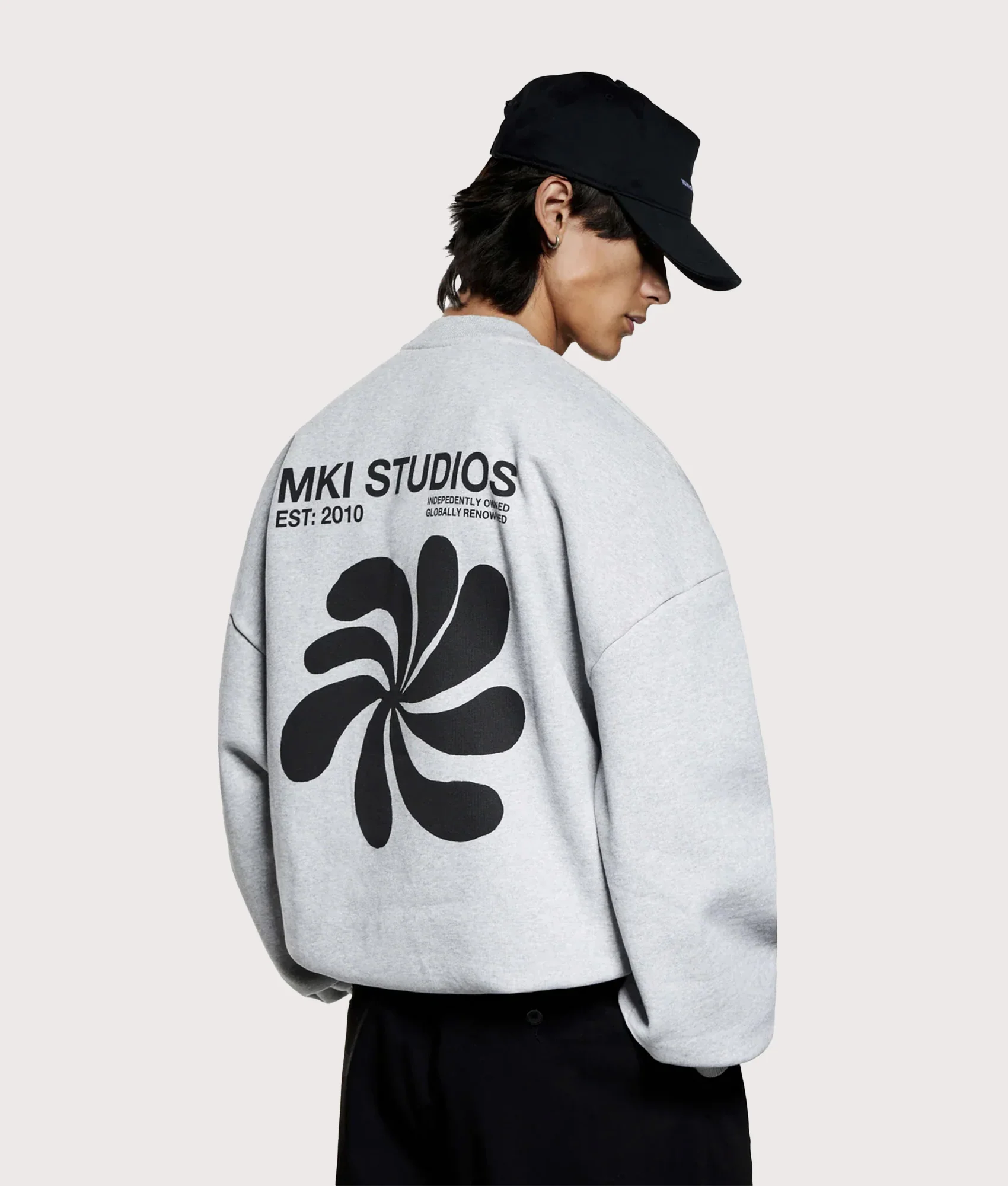 Oversized Abstract Crewneck Sweatshirt - Image 2
