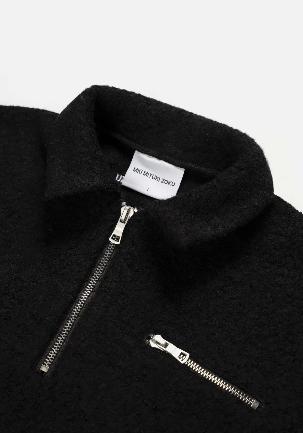 Oversized Fit Boucle Quarter Zip Overshirt - Image 7