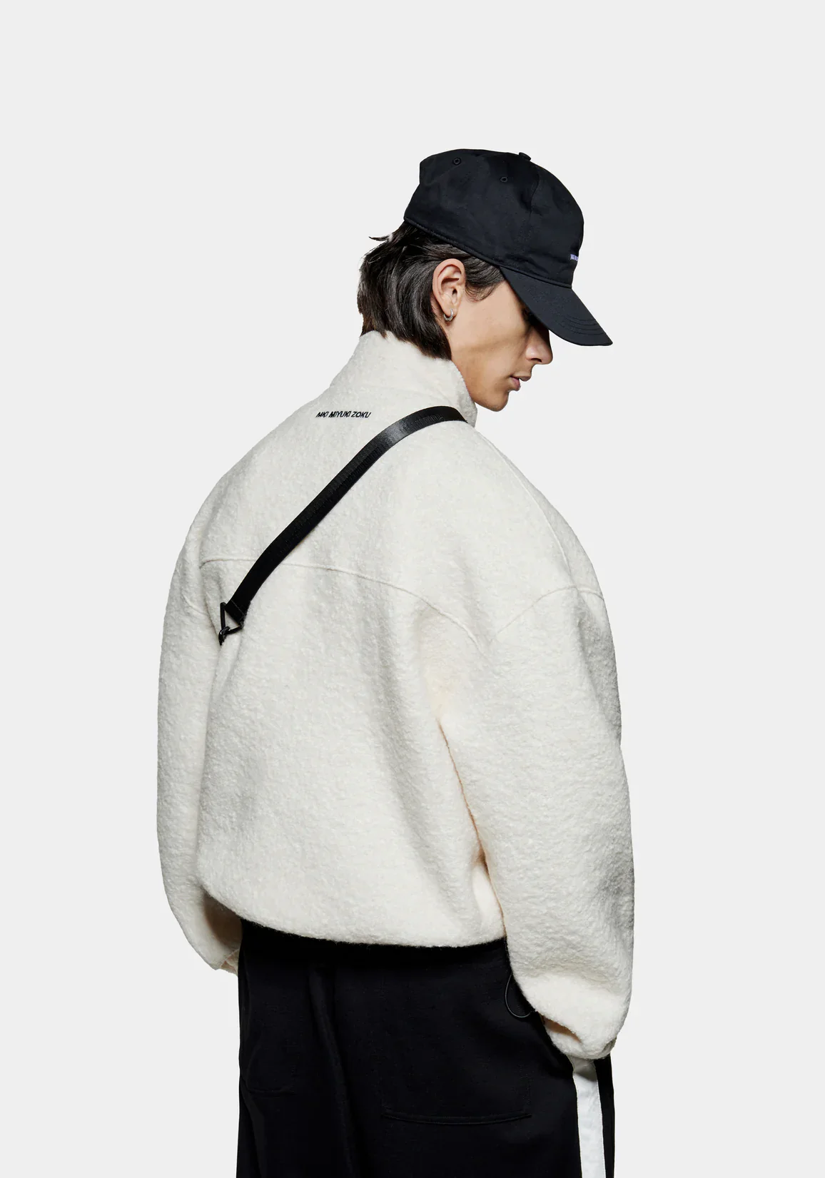 Oversized Fit Boucle Quarter Zip Sweatshirt - Image 4