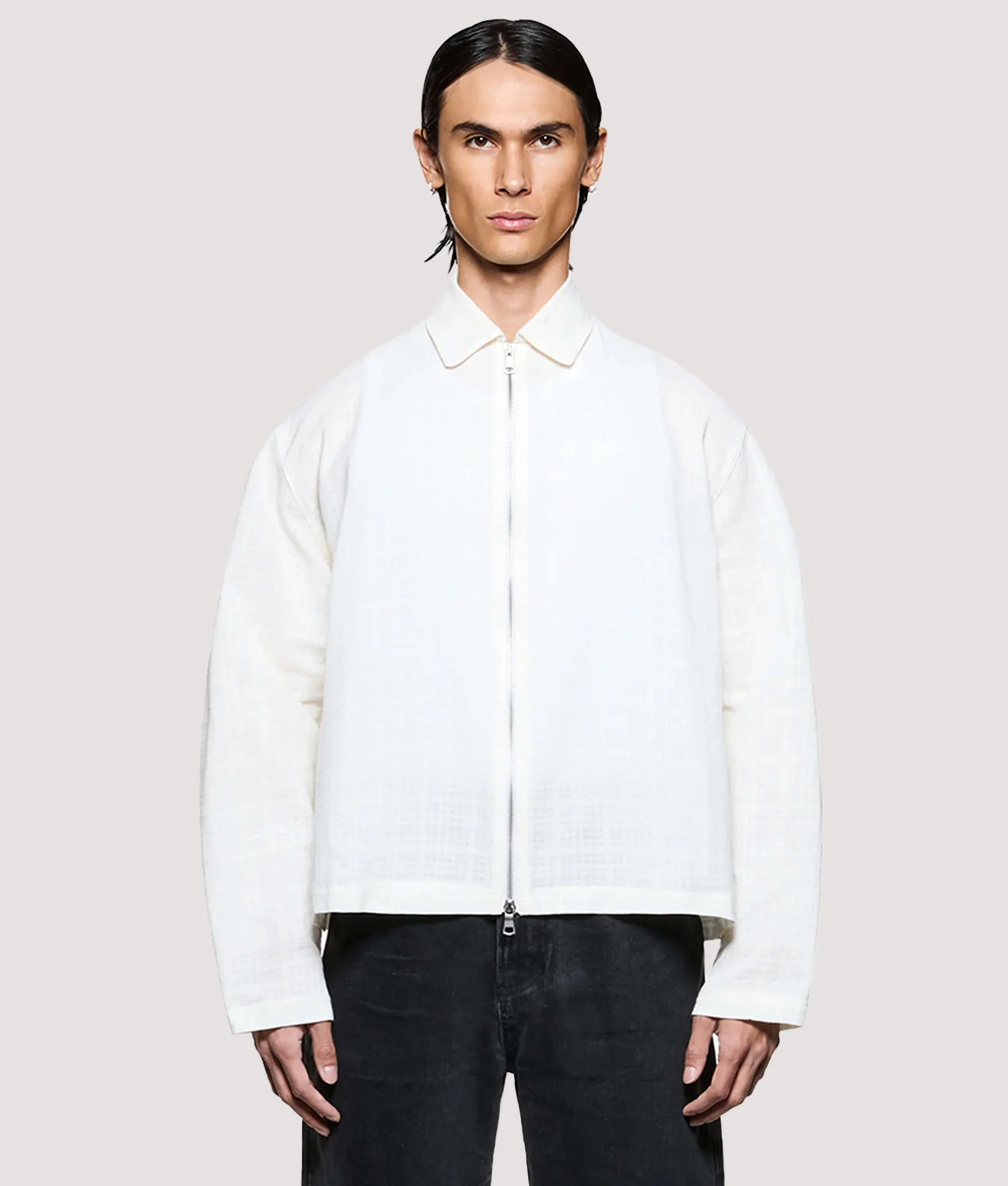 Box Fit Loose Weave Check Rider