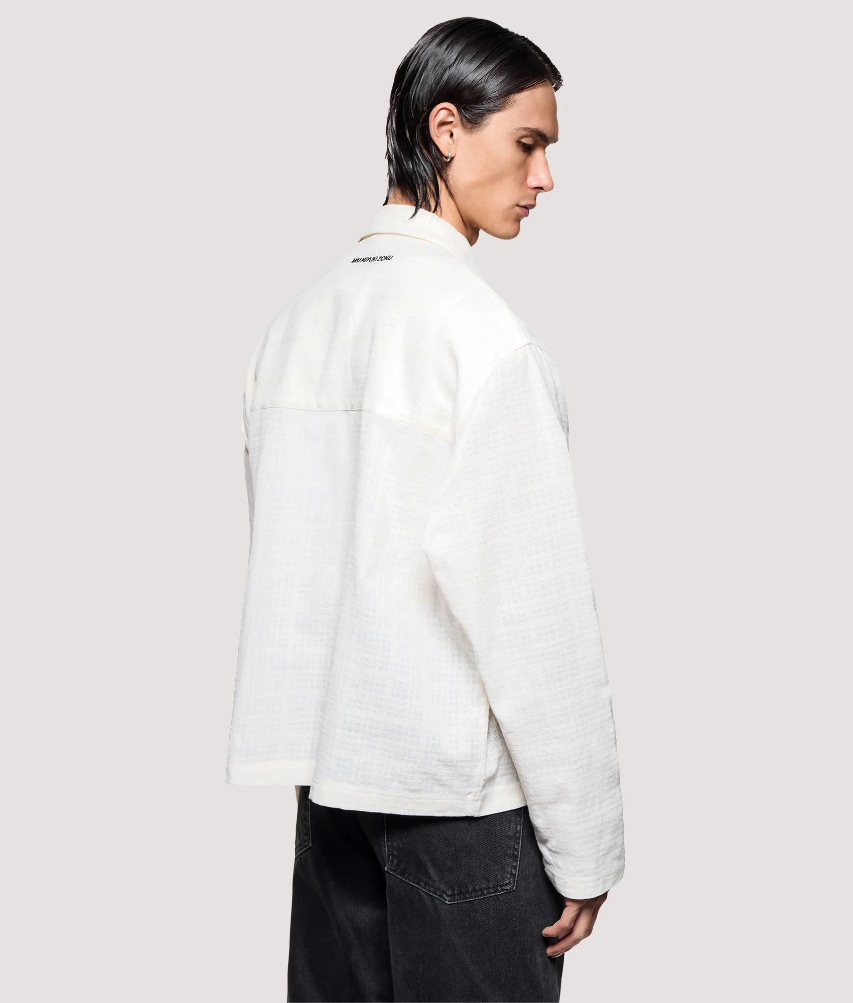 Box Fit Loose Weave Check Rider - Image 4