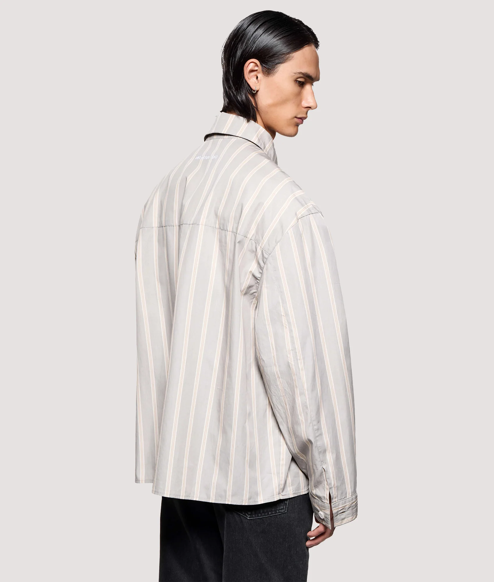 Box Fit Poplin Stripe Dress Shirt - Image 4