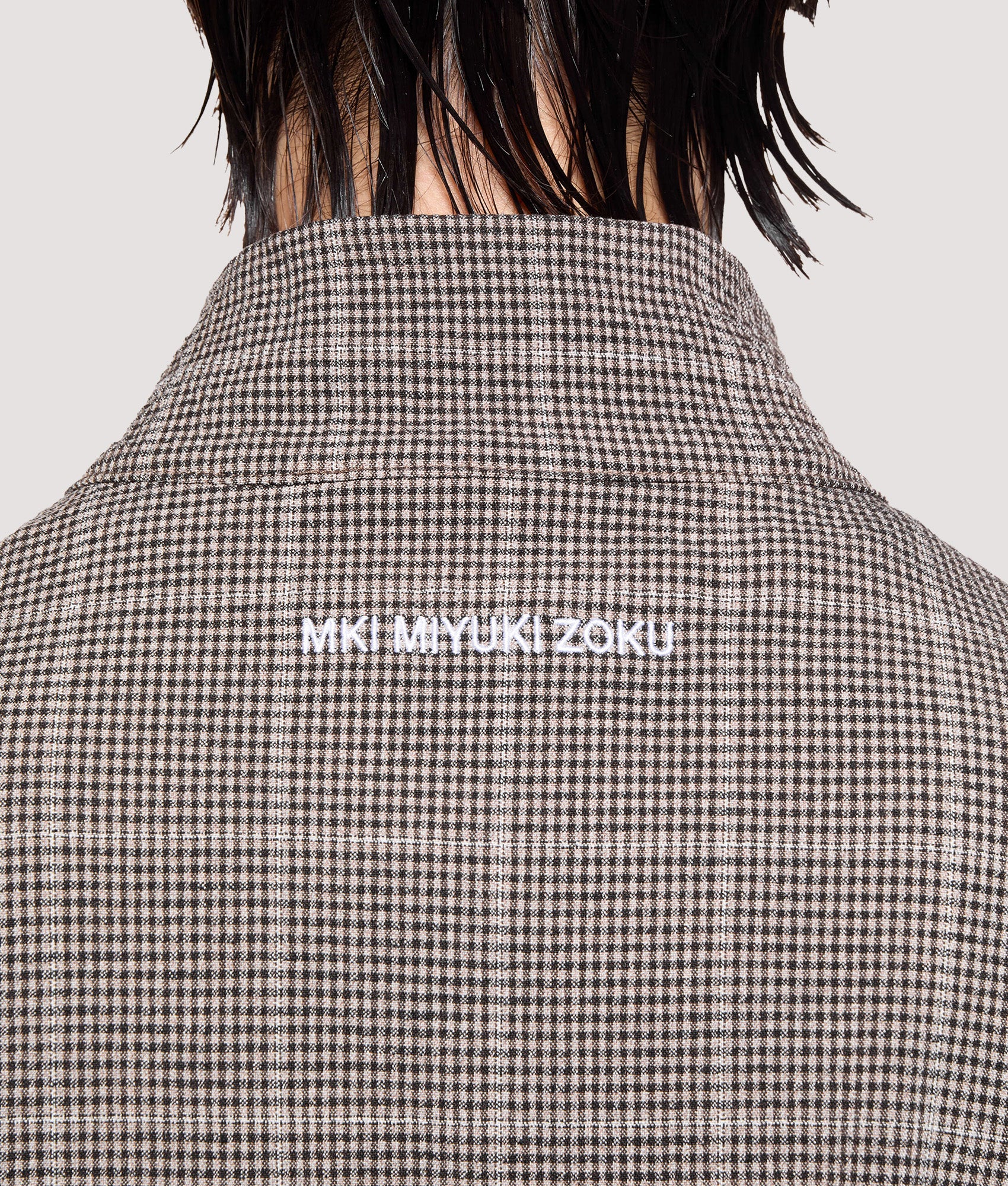 Box Fit Seersucker Check Track Jacket - Image 2