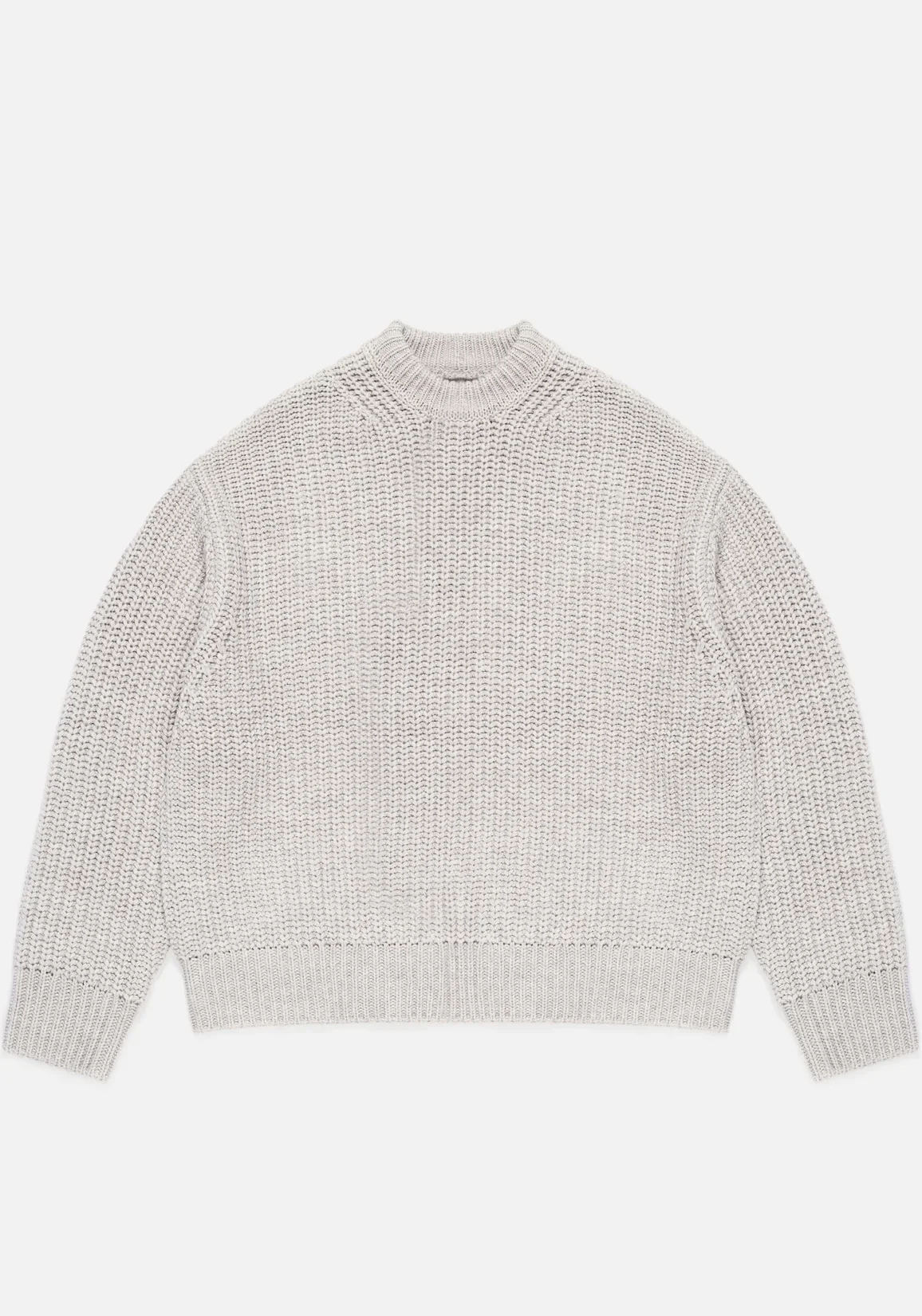 Oversized Fit Chunky Rib Knit Crewneck Jumper
