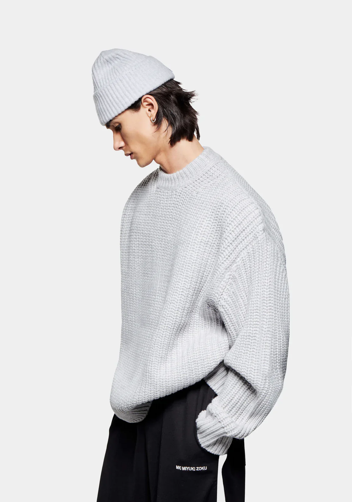 Oversized Fit Chunky Rib Knit Crewneck Jumper - Image 2