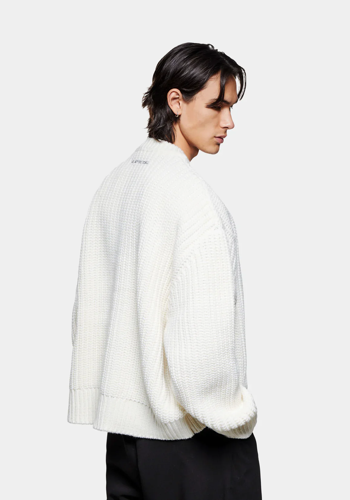 Oversized Fit Chunky Rib Knit Crewneck Jumper - Image 4