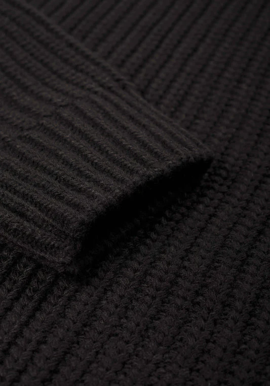 Oversized Fit Chunky Rib Knit Hoodie - Image 8