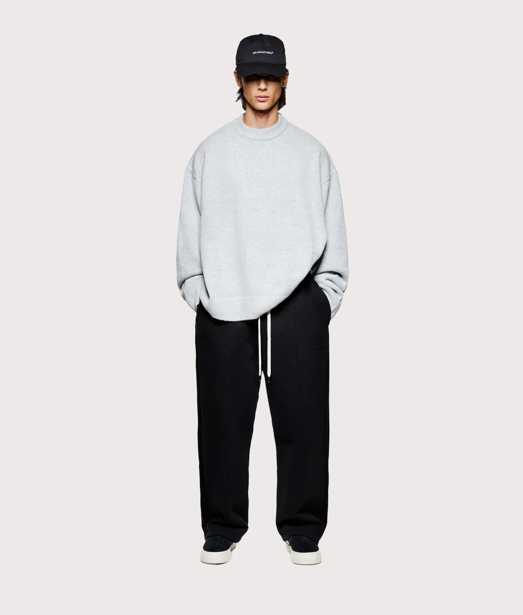 Oversized Fit Mohair Blend Knit Crew Jumper - Image 5