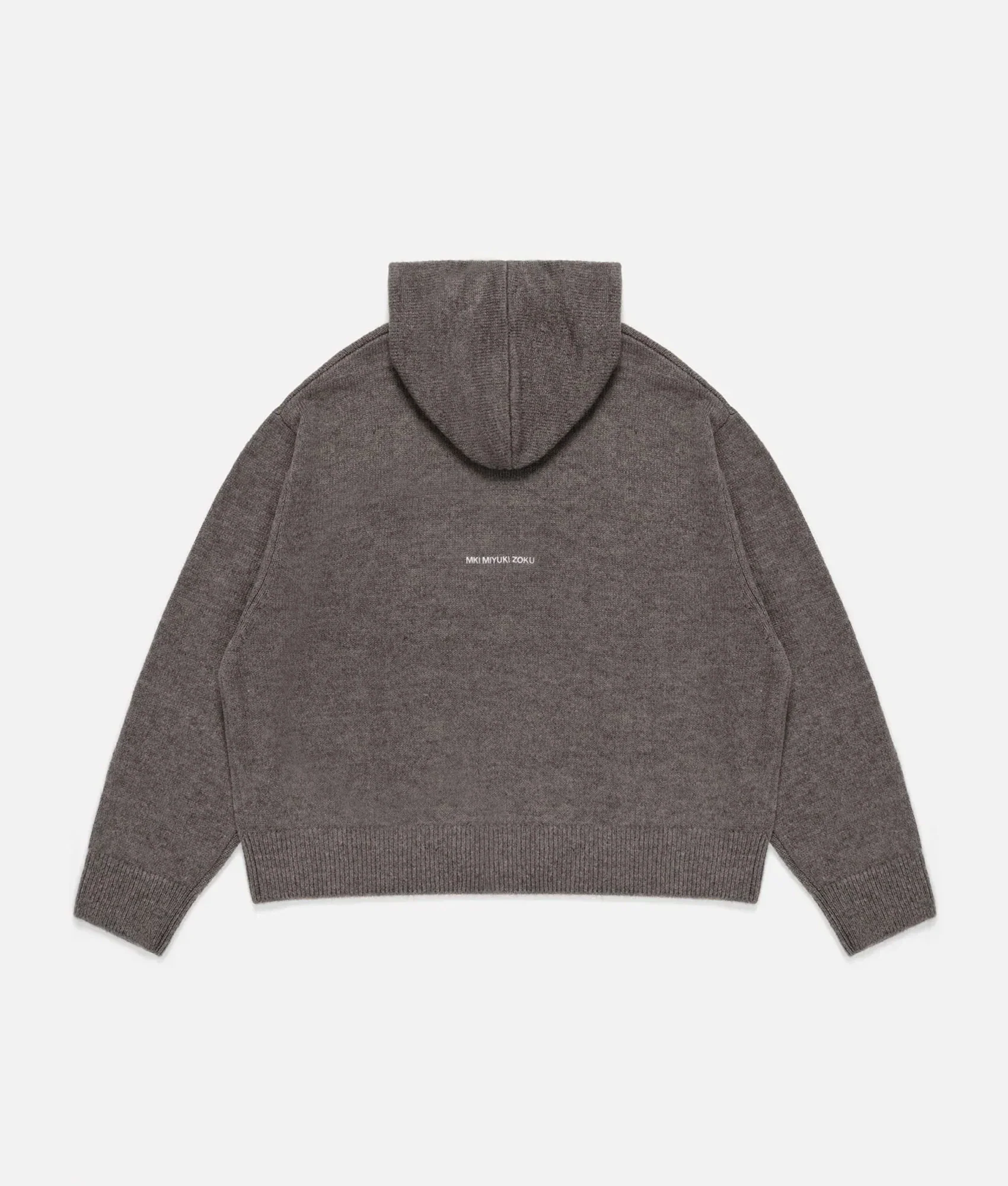Oversized Fit Mohair Blend Knit Hoodie - Image 3