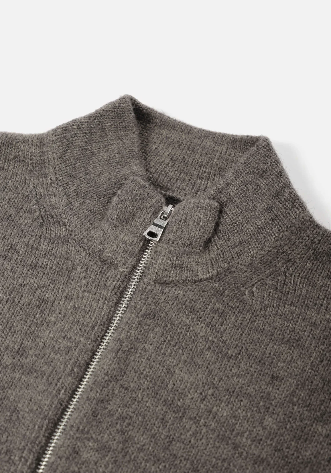 Oversized Fit Mohair Blend Knit Track Jacket - Image 6