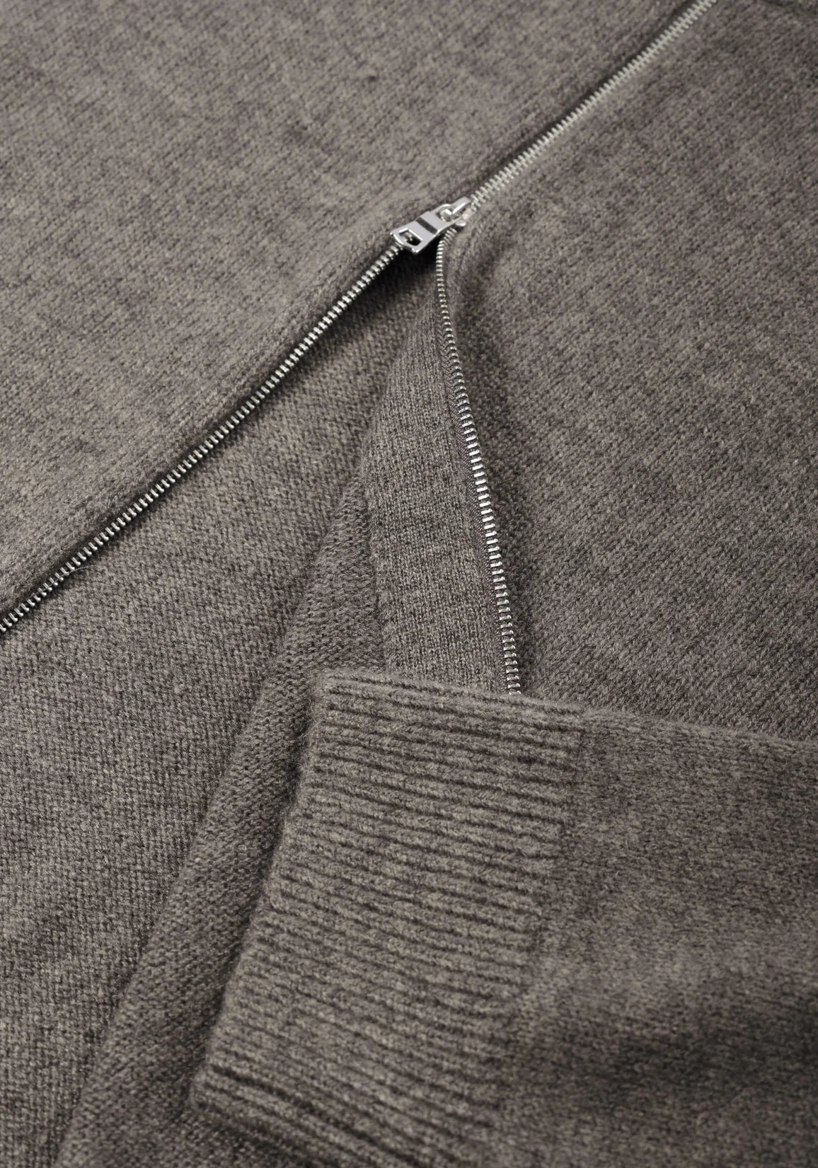 Oversized Fit Mohair Blend Knit Track Jacket - Image 8