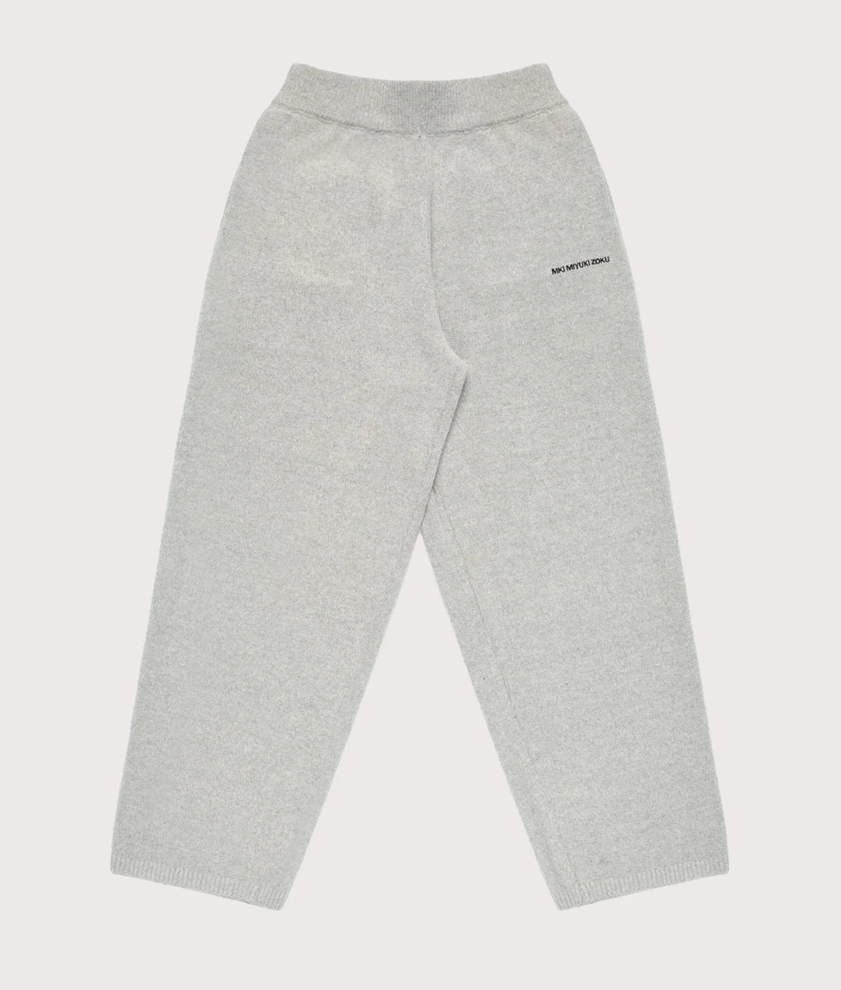 Relaxed Fit Mohair Blend Knit Wide Leg Joggers