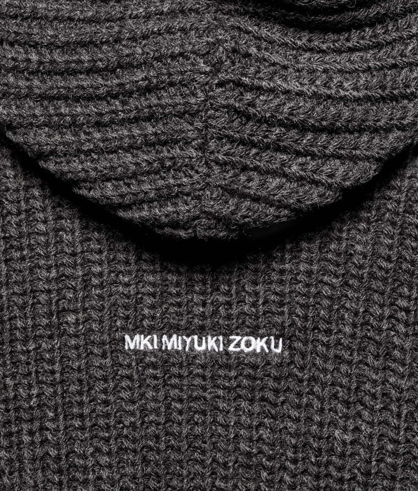 Oversized Chunky Rib Knit Hoodie - Image 2