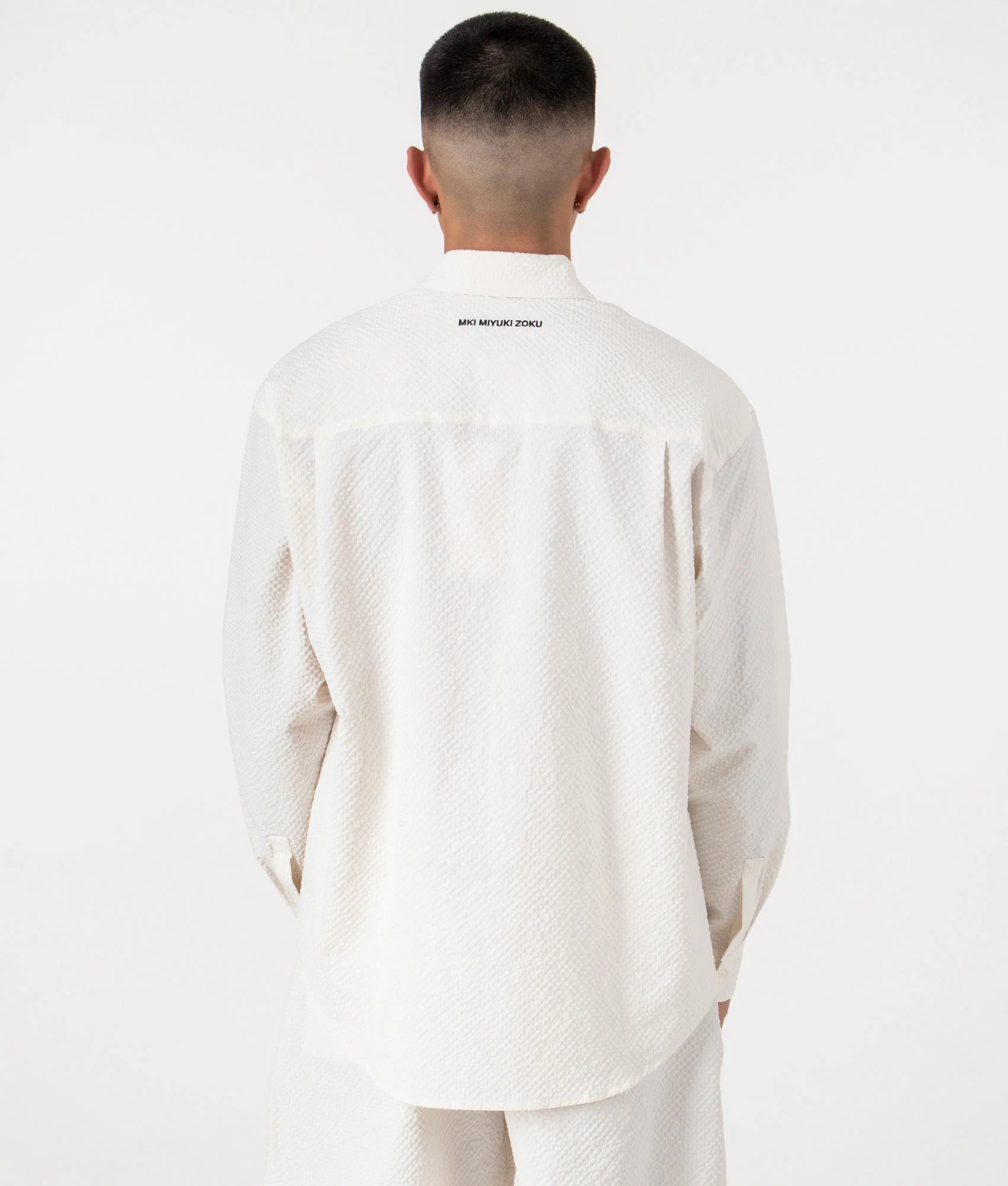Oversized Seersucker Dress Shirt - Image 4