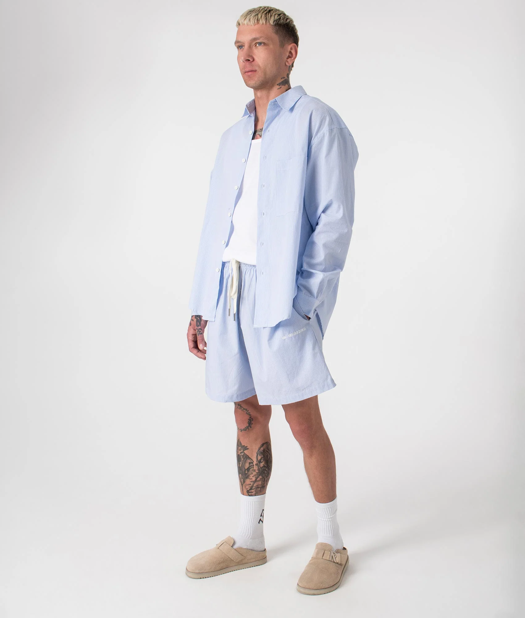 Oversized Striped Dress Shirt - Image 8
