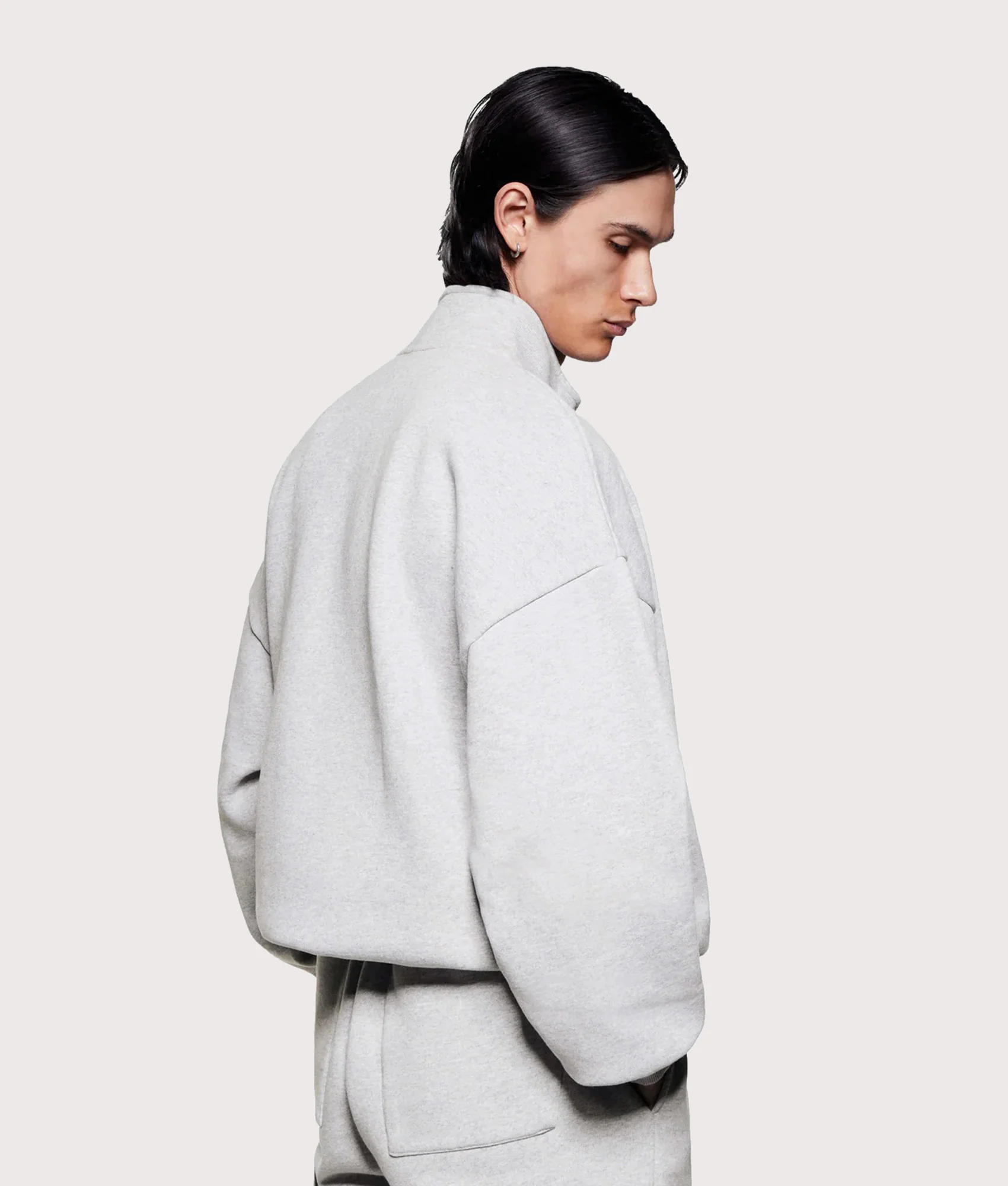 Oversized Uniform Quarter Zip Sweatshirt - Image 3