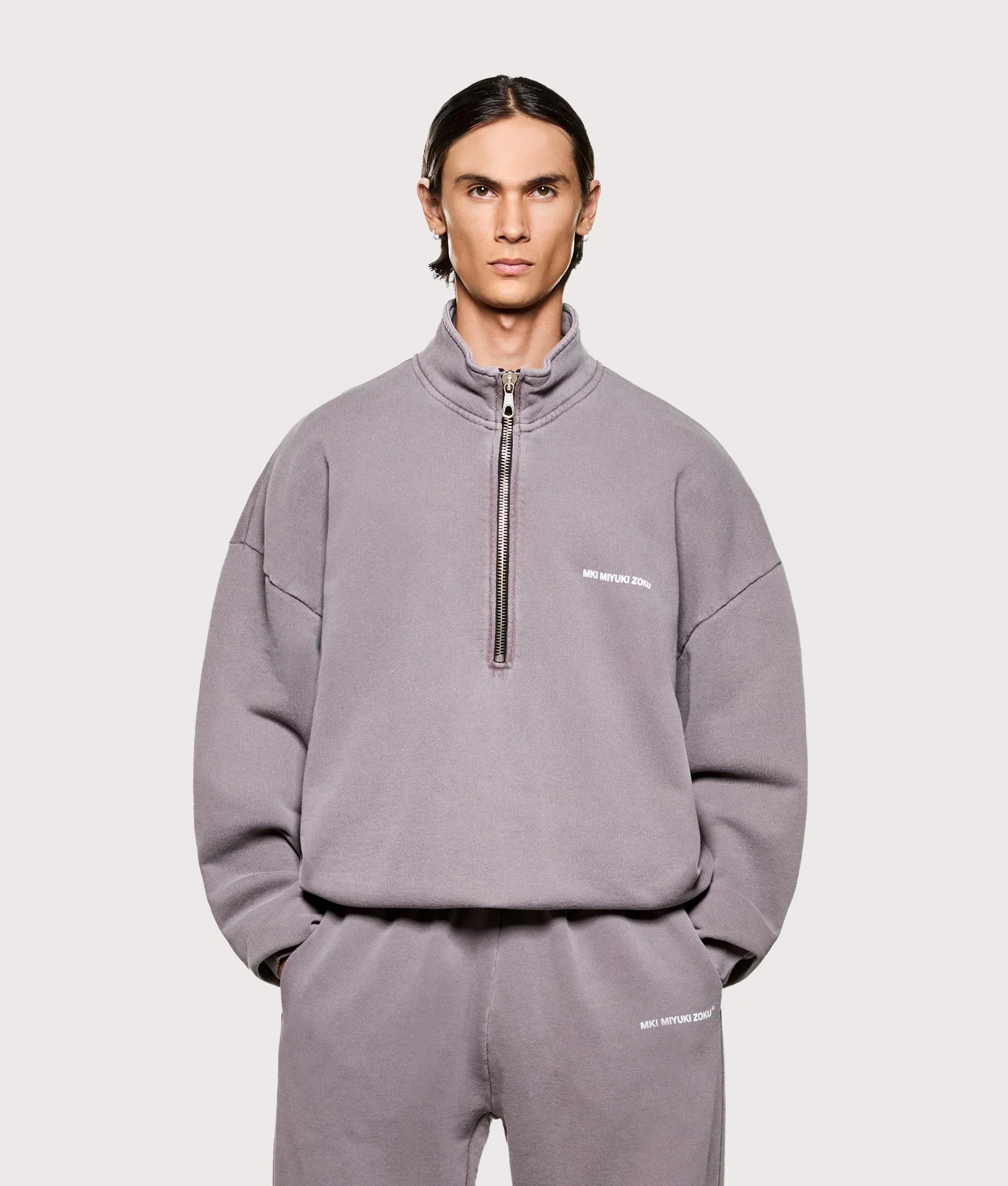 Oversized Uniform Quarter Zip Sweatshirt