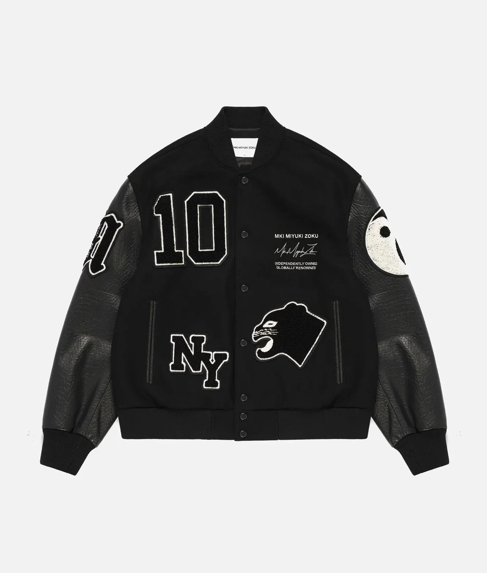 Oversized Fit Patch Varsity Jacket - Image 2