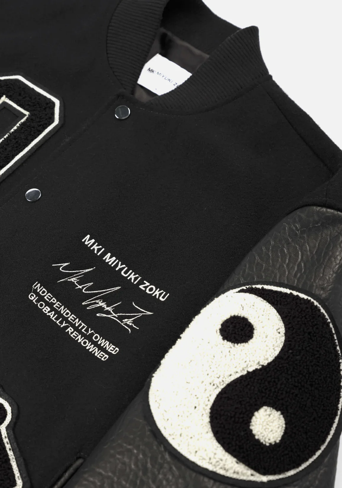 Oversized Fit Patch Varsity Jacket - Image 6