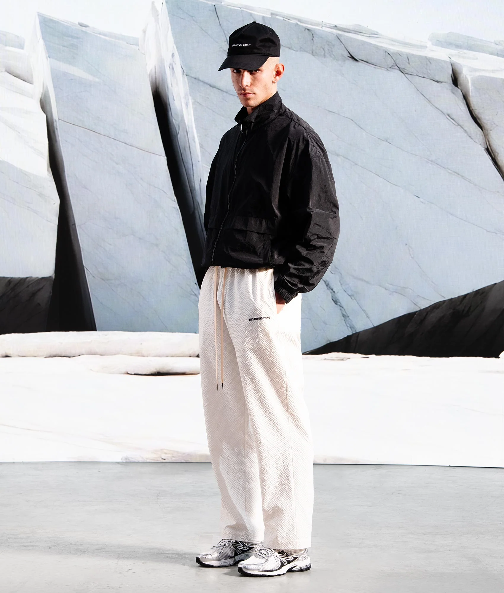 Relaxed Fit Seersucker Joggers - Image 2
