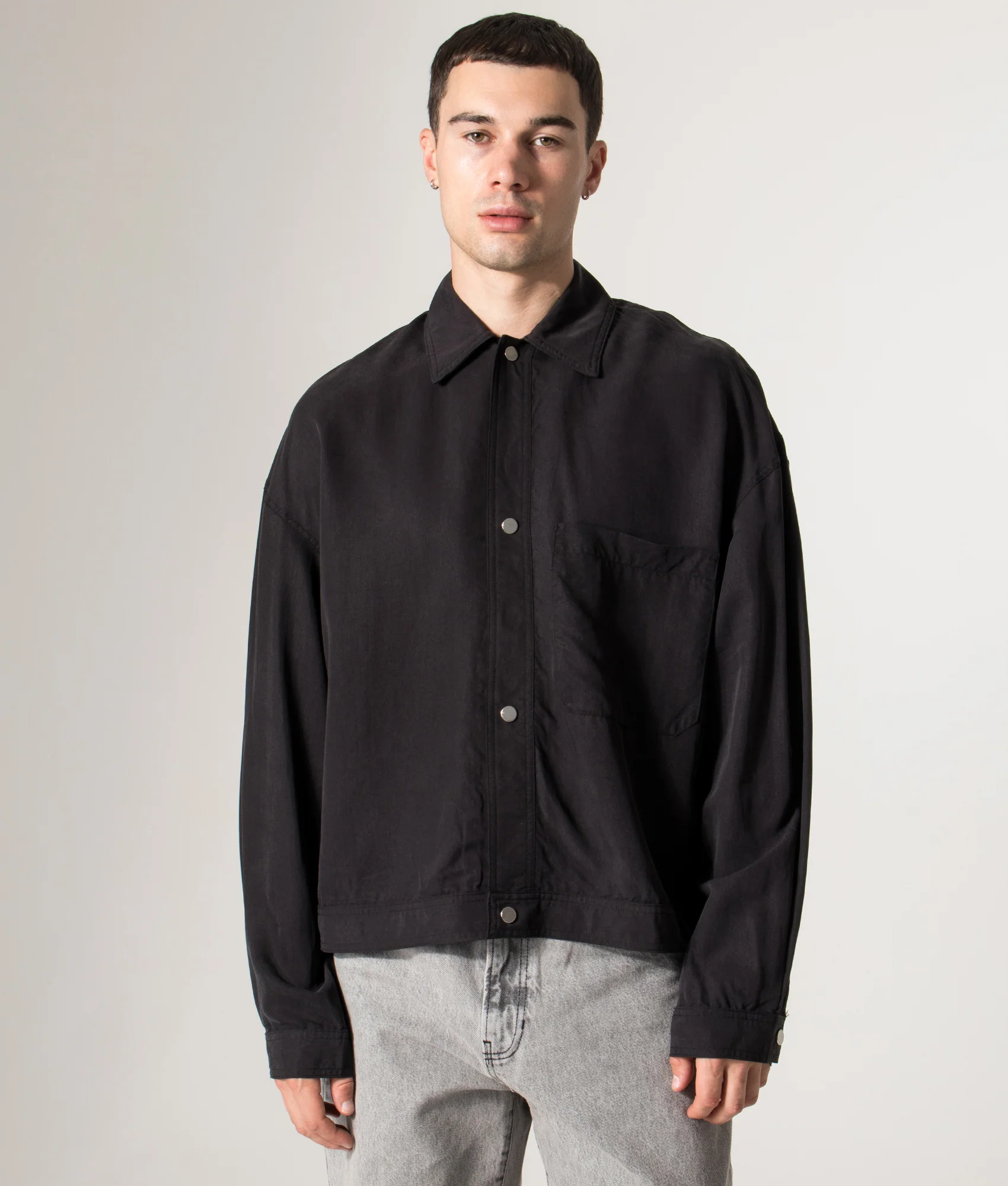 Sandwash Cupro Trucker Jacket - Image 3