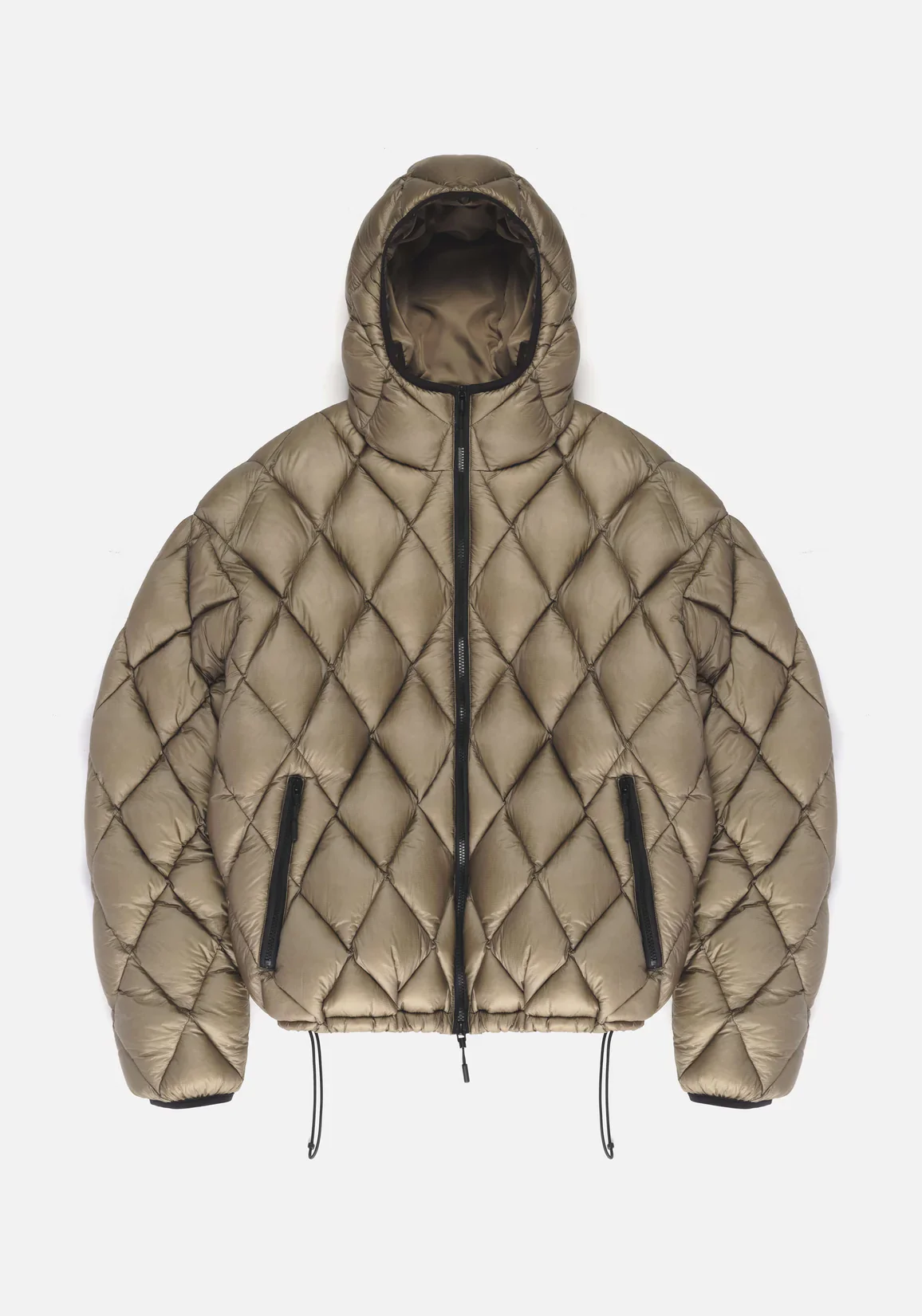 Oversized Fit Translucent Diamond Bubble Jacket - Image 2