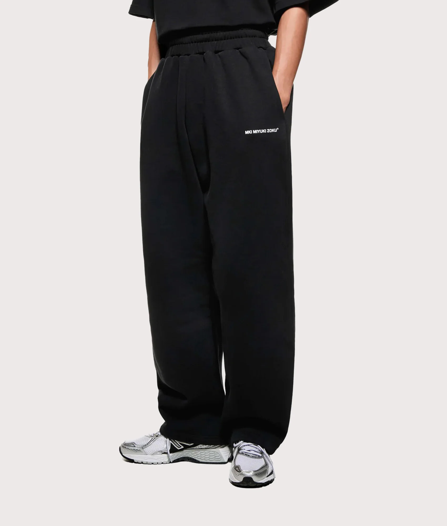Open Hem Uniform Wide Leg Joggers