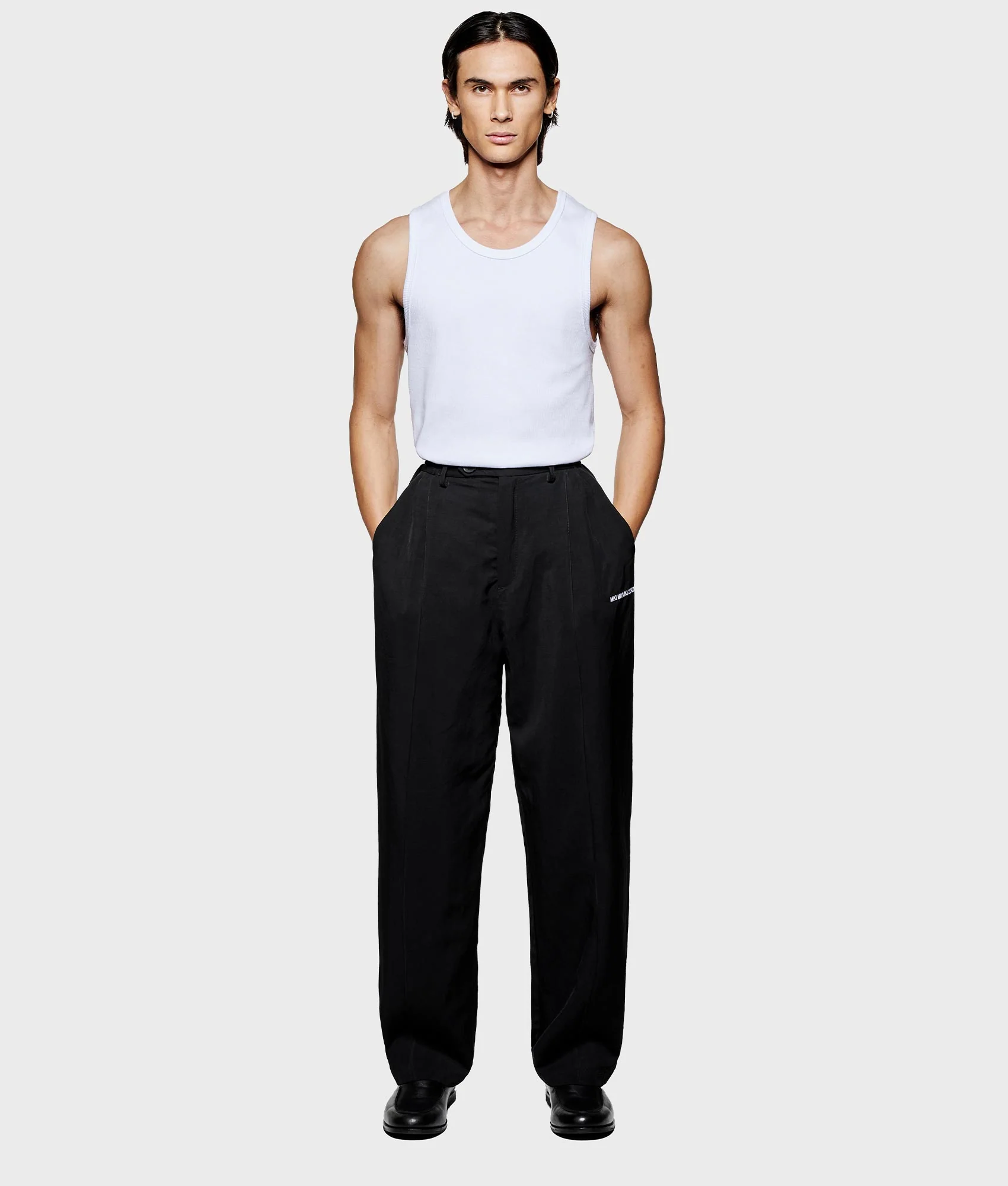Viscose Linen Wide Fit Suit Pants - Image 4