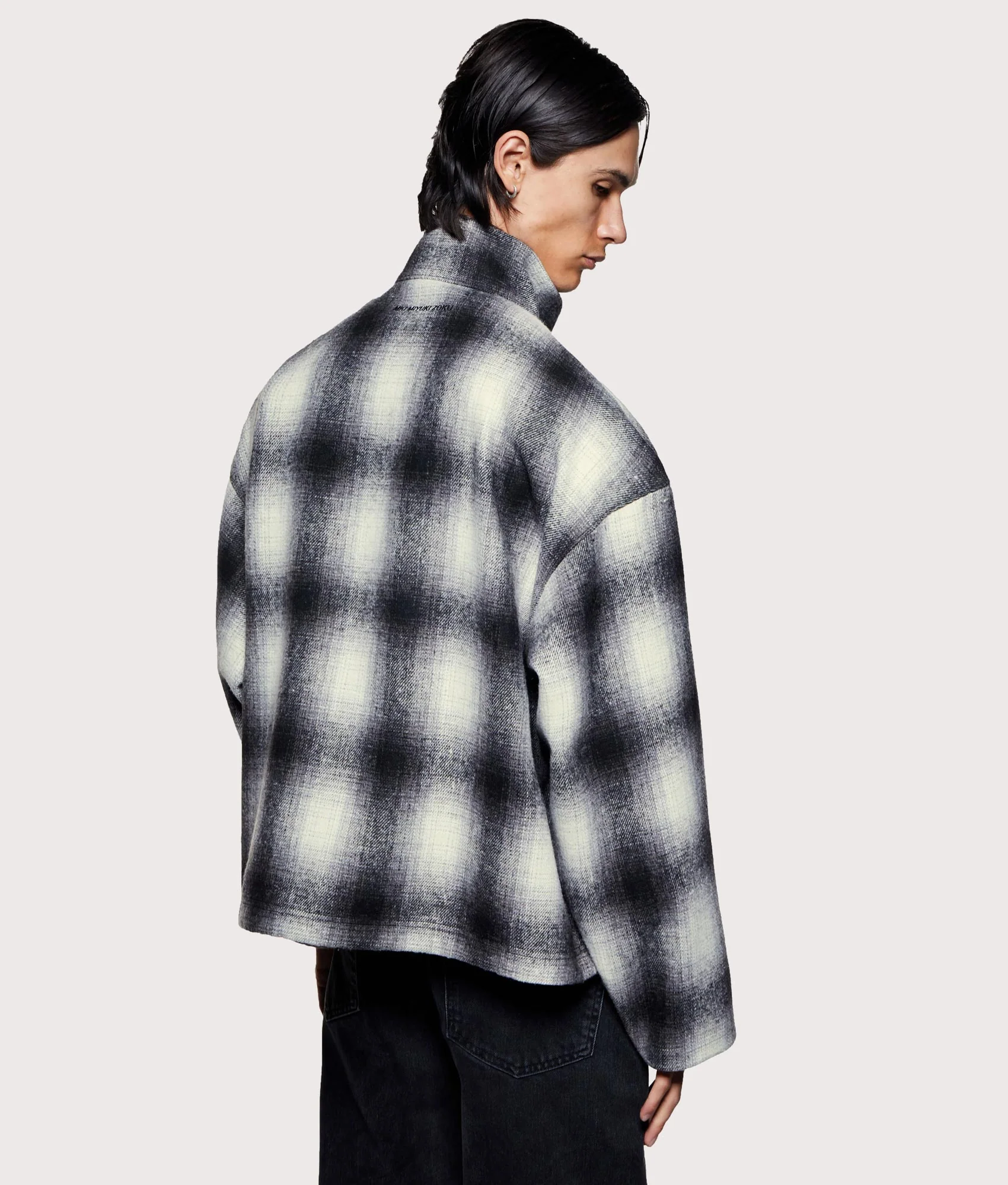 Wool Check Track Jacket - Image 3