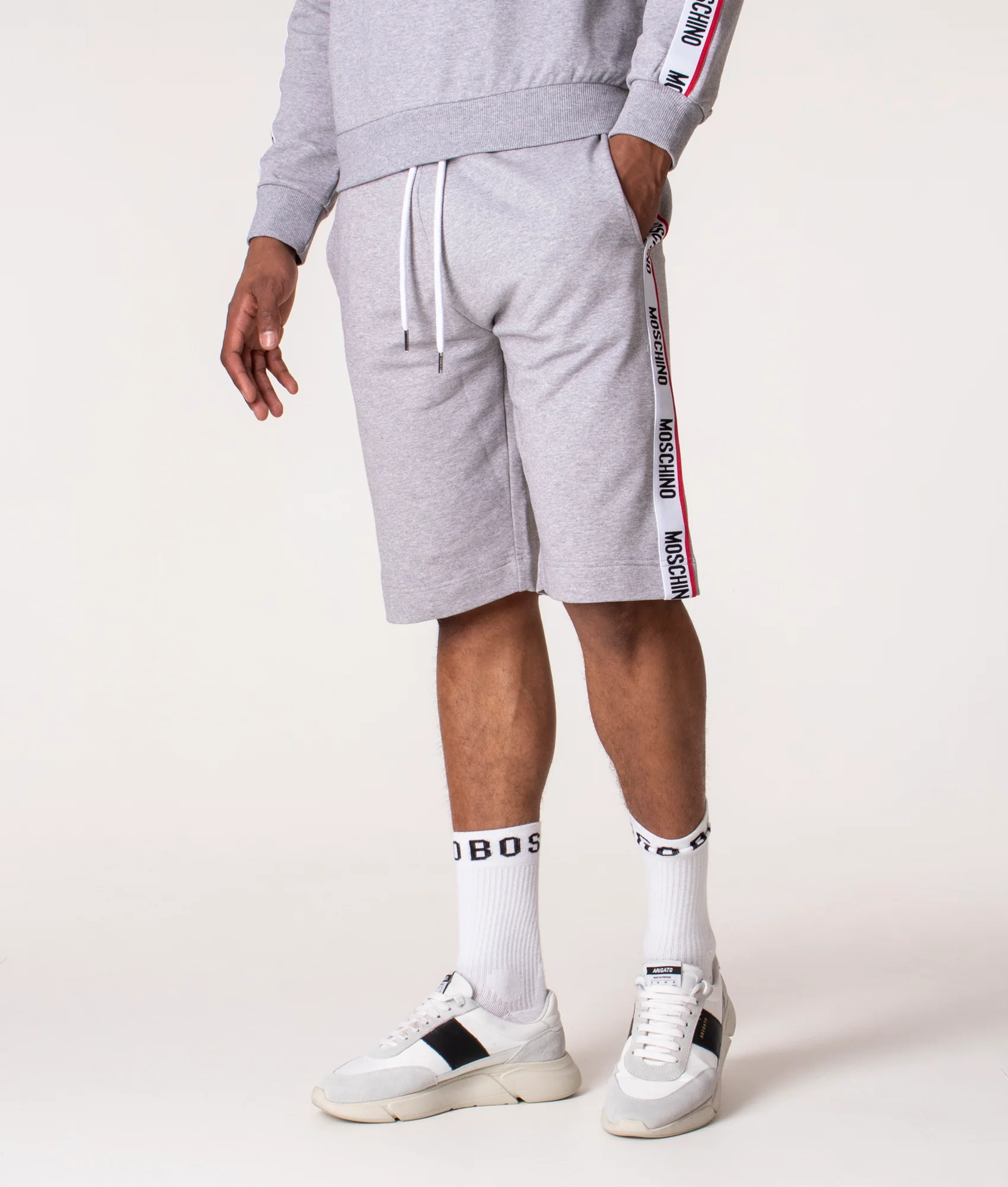 Logo Tape Detail Sweat Shorts