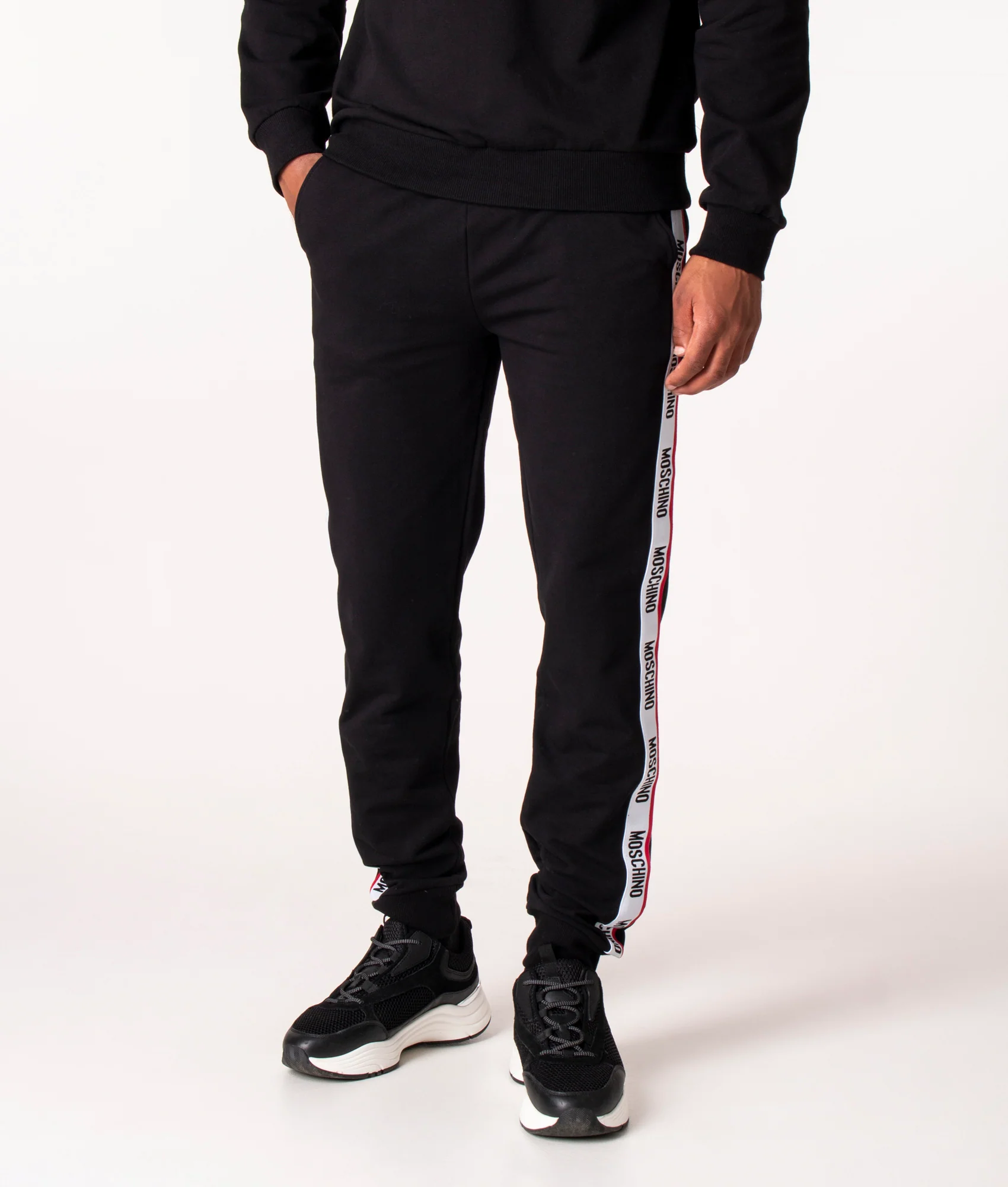 Regular Fit Logo Taped Joggers - Image 3