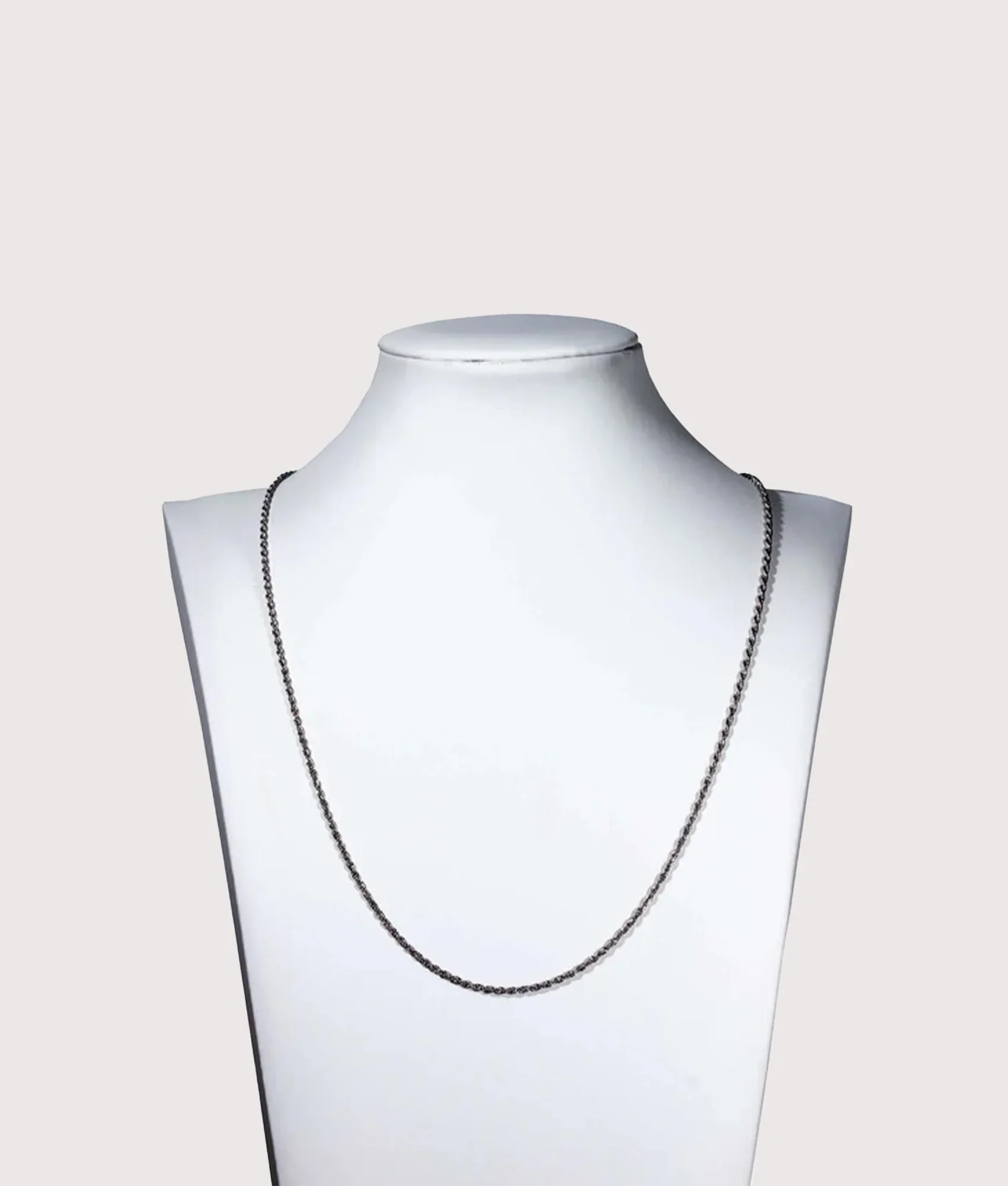 Silver Stainless Steel Twist Rope Chain 6mm 22" - Image 2