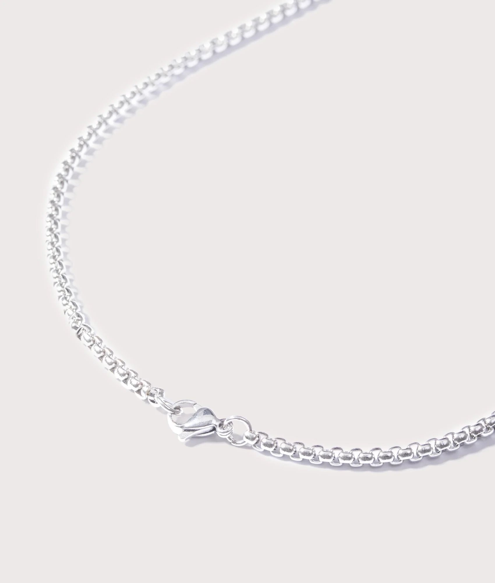 Silver Stainless Steel Cross Pendant 24" - Image 3