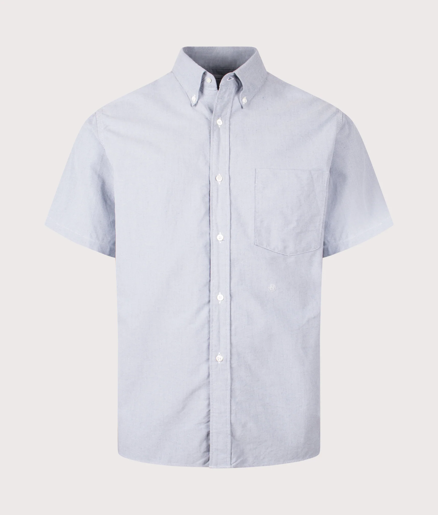 Relaxed fit Button Down Wind Short Sleeve Shirt