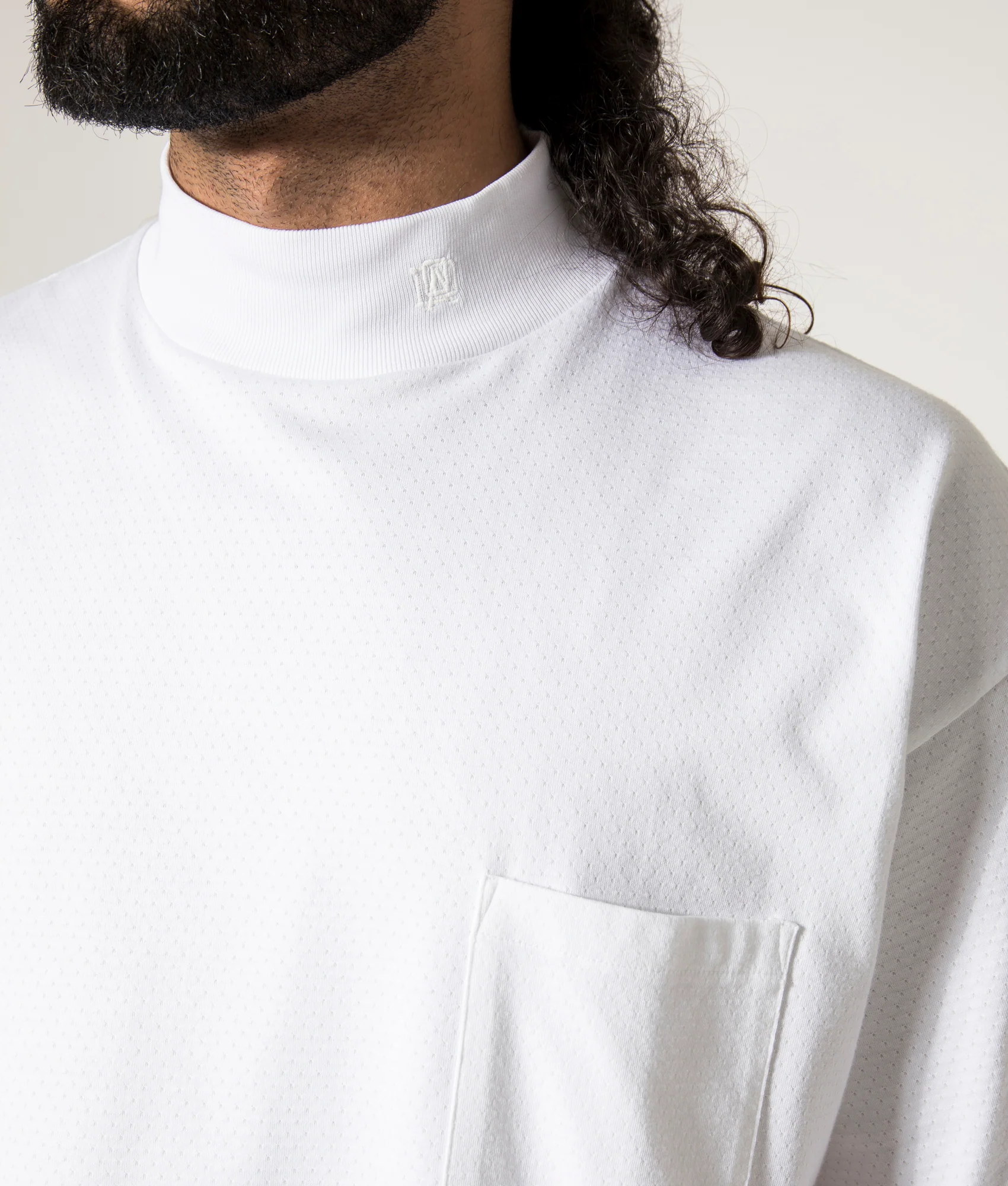 Oversized Mock Neck T-Shirt - Image 3