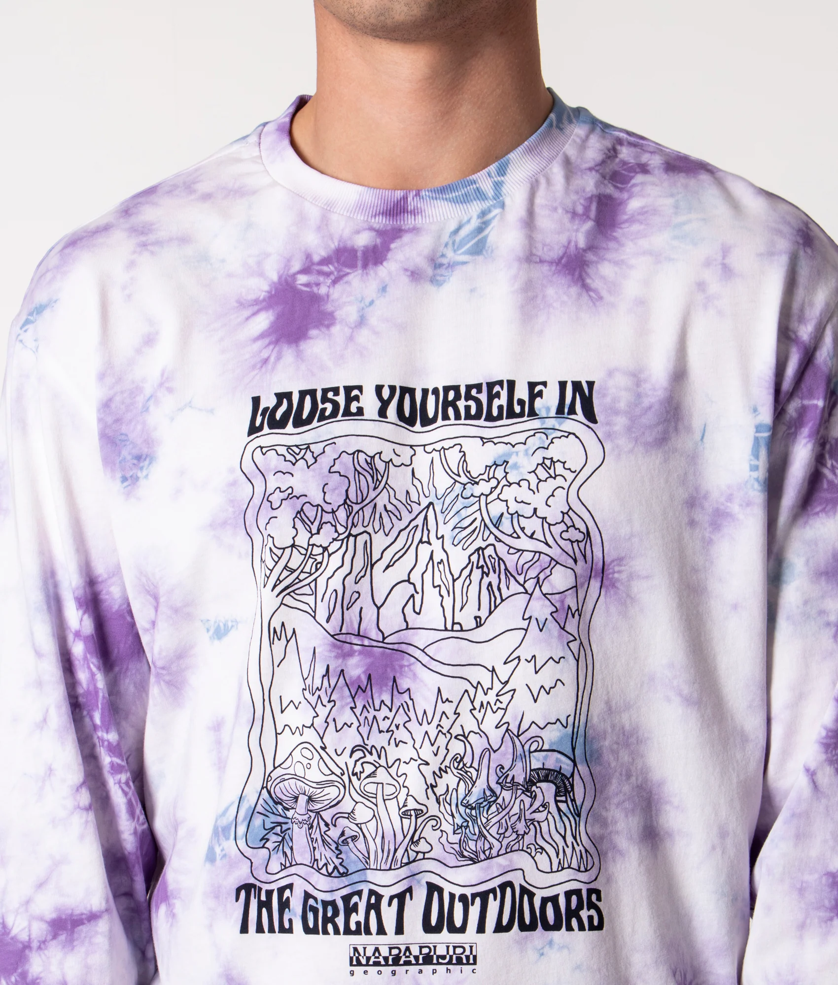 Relaxed Fit Long Sleeve Plan T-Shirt - Image 2